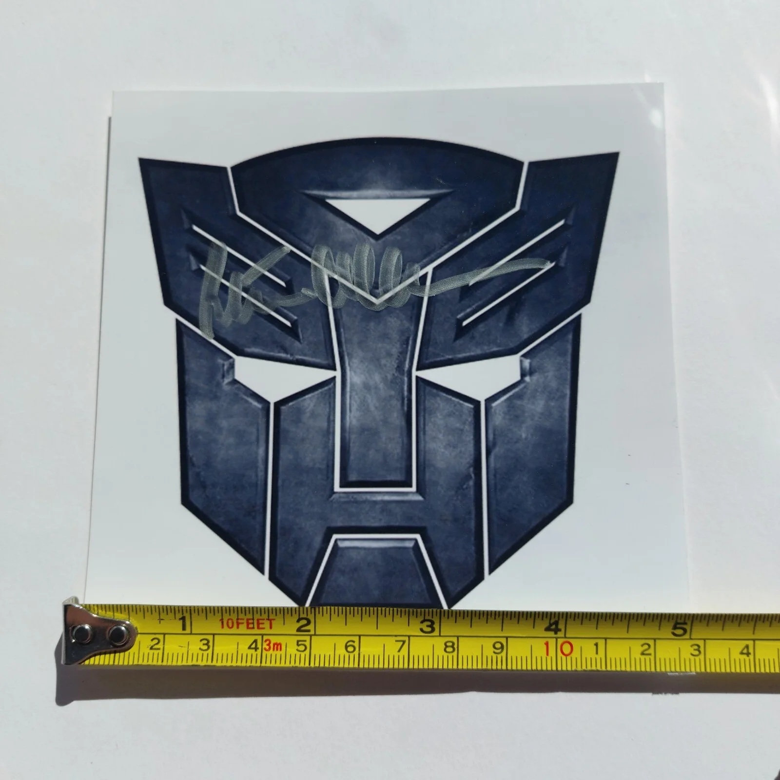 Peter Cullen — Transformers signed 5x5 Photo Autobot Logo Peter Cullen autographed voice actor, изображение 2