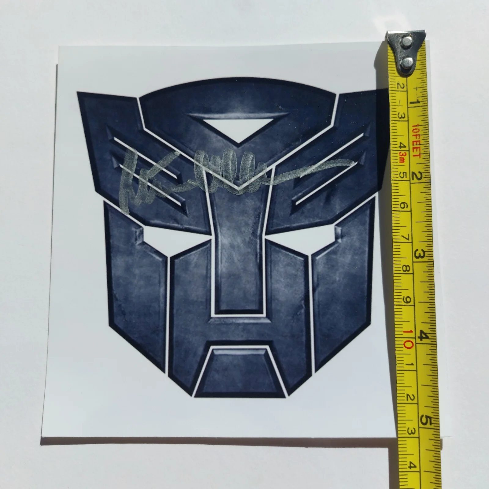 Peter Cullen — Transformers signed 5x5 Photo Autobot Logo Peter Cullen autographed voice actor, изображение 3