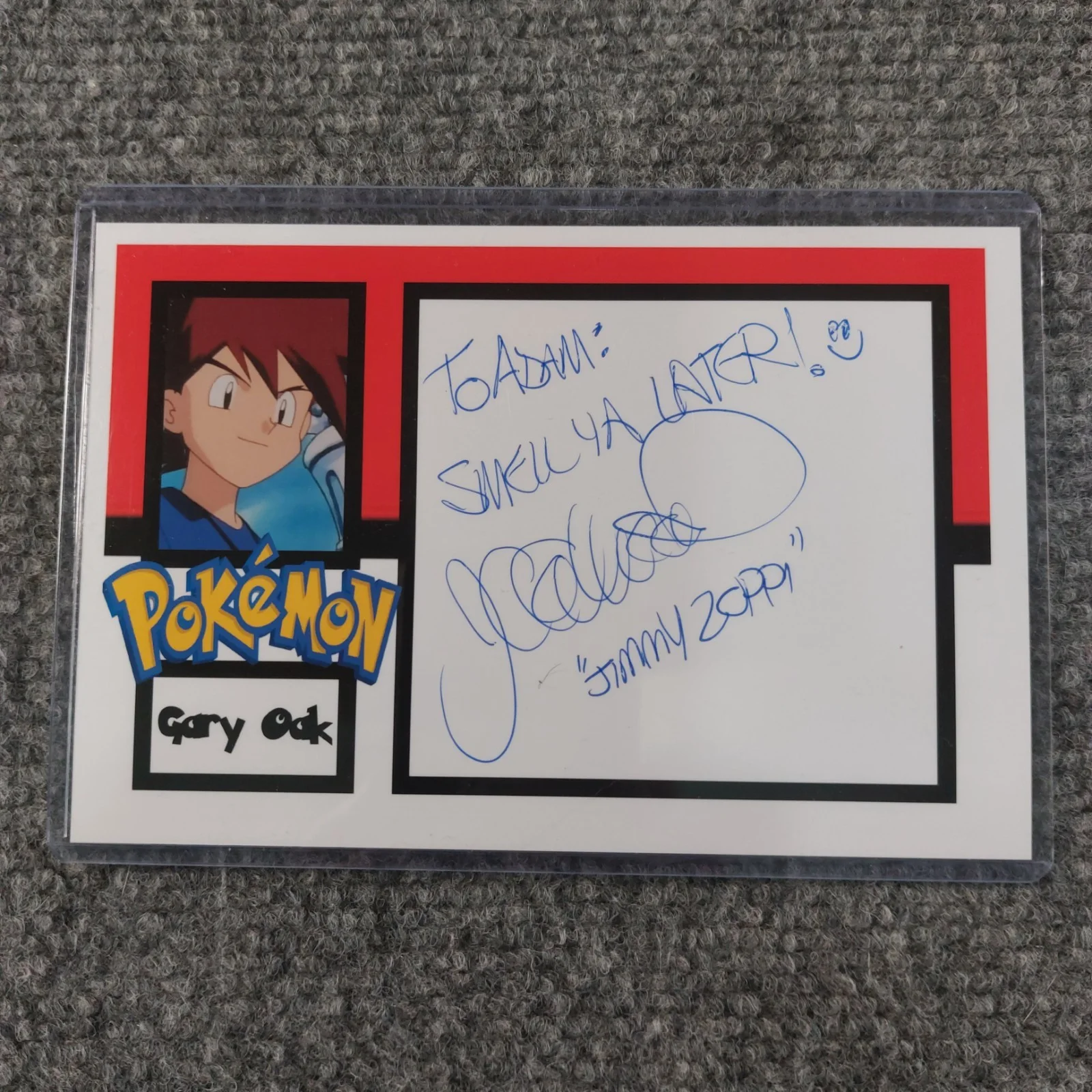 James Carter Cathcart — Pokemon SIGNED 4x6 Photo James Carter Cathcart Autograph Gary Oak Jimmy Zoppa