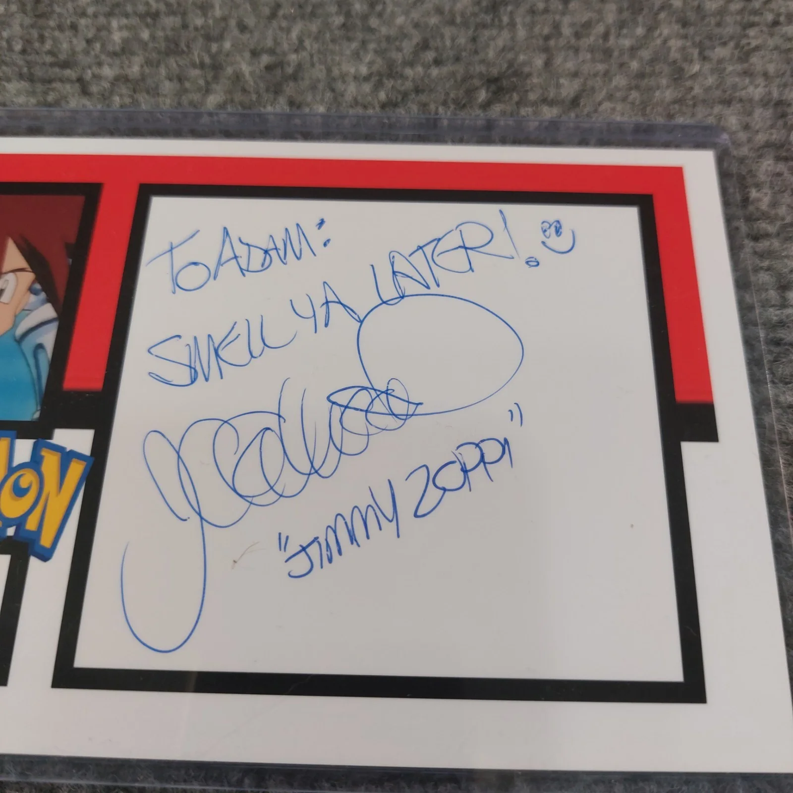 James Carter Cathcart — Pokemon SIGNED 4x6 Photo James Carter Cathcart Autograph Gary Oak Jimmy Zoppa, изображение 3