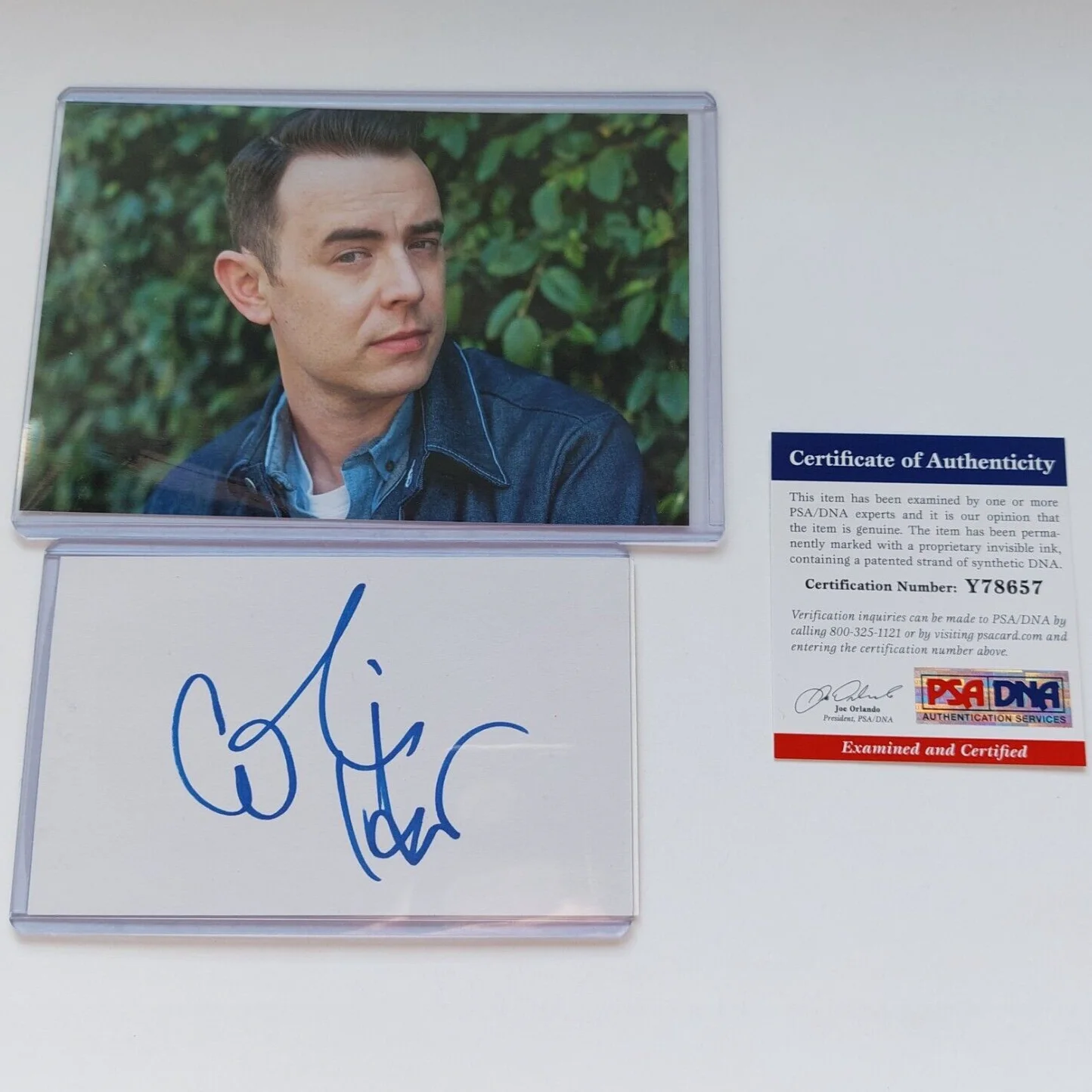Colin Hanks — Colin Hanks Signed 3x5 Index Card PSA COA (Orange County, King Kong, Fargo)