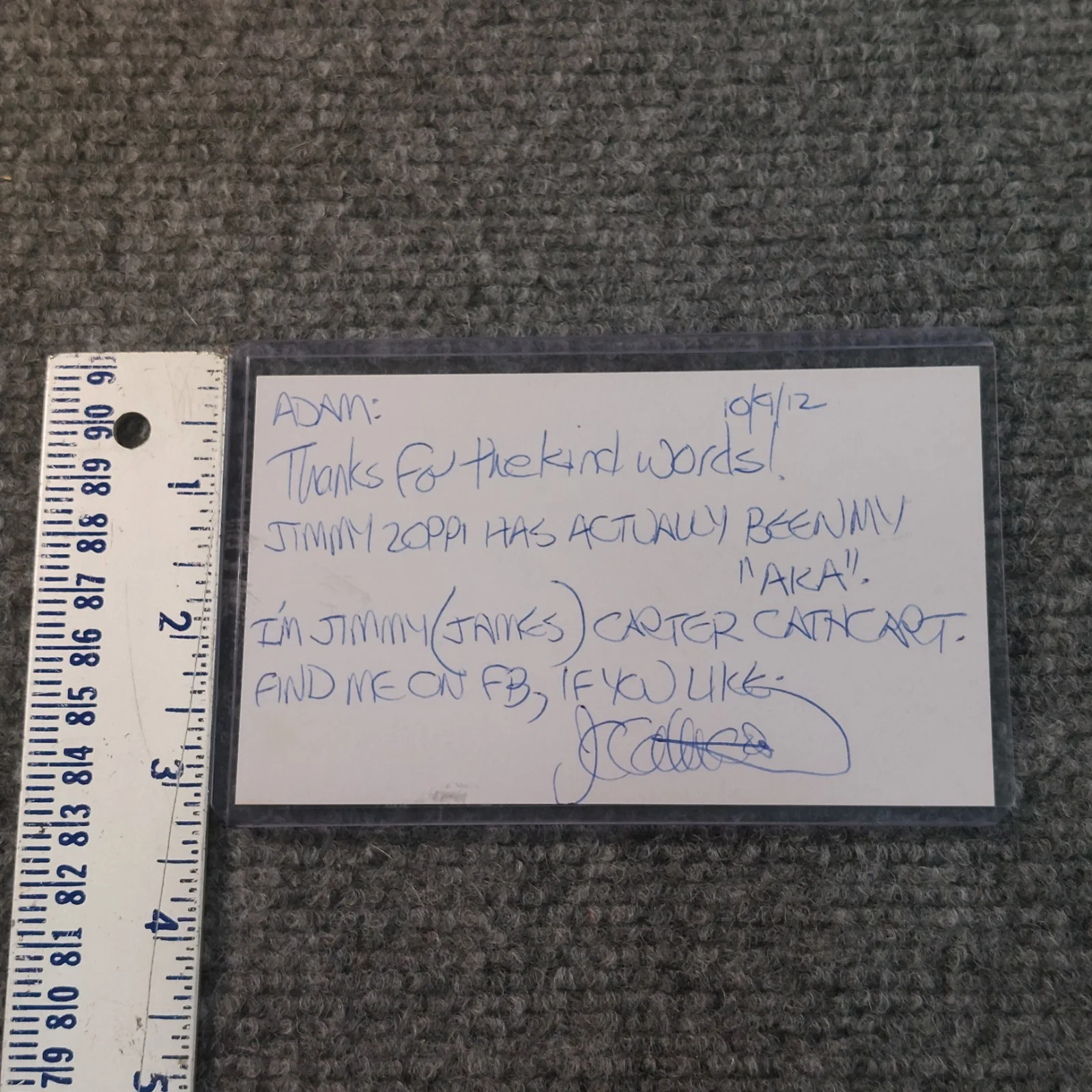James Carter Cathcart — Pokemon SIGNED 3x5 Index Card James Carter Cathcart Autograph Gary Oak, изображение 4