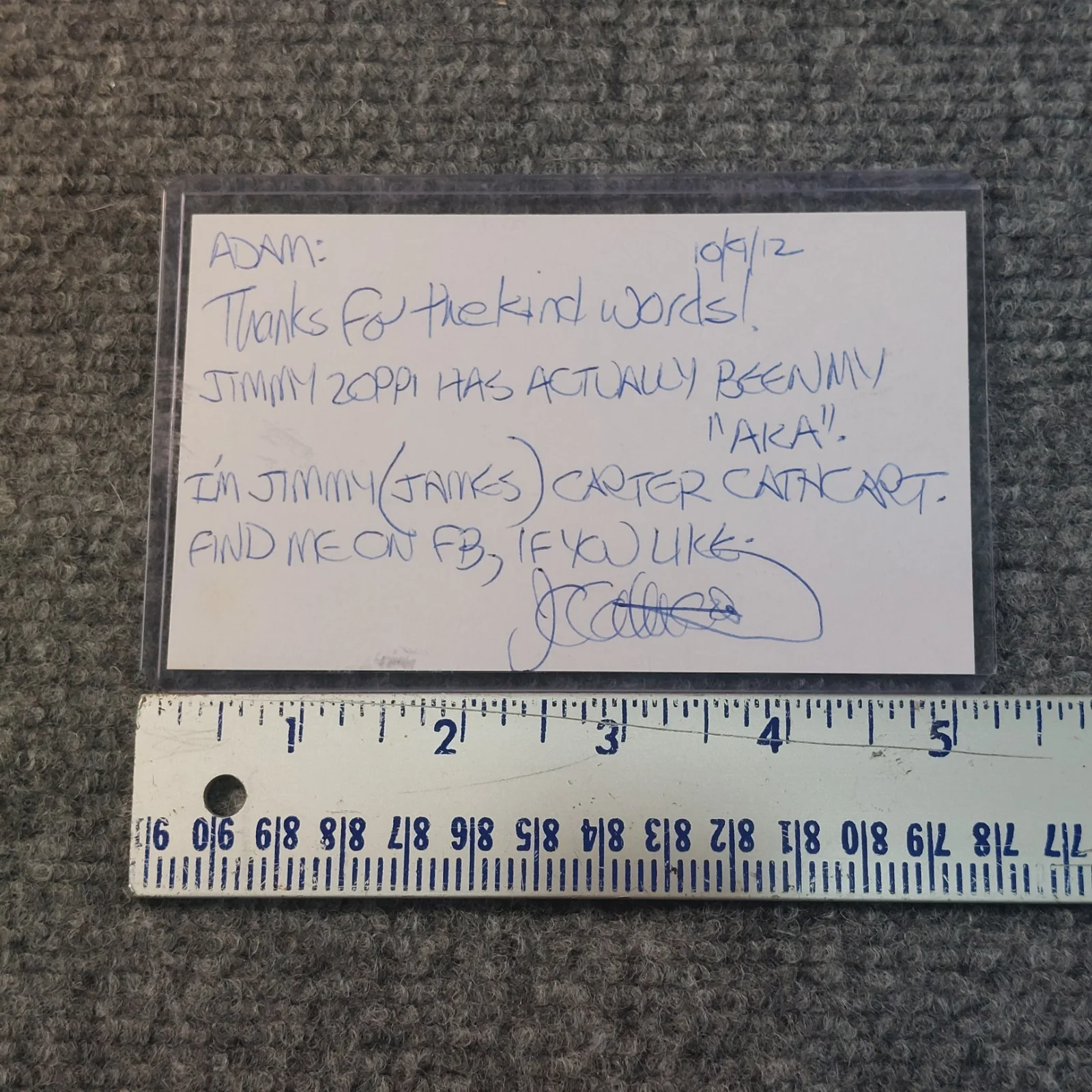 James Carter Cathcart — Pokemon SIGNED 3x5 Index Card James Carter Cathcart Autograph Gary Oak, изображение 5