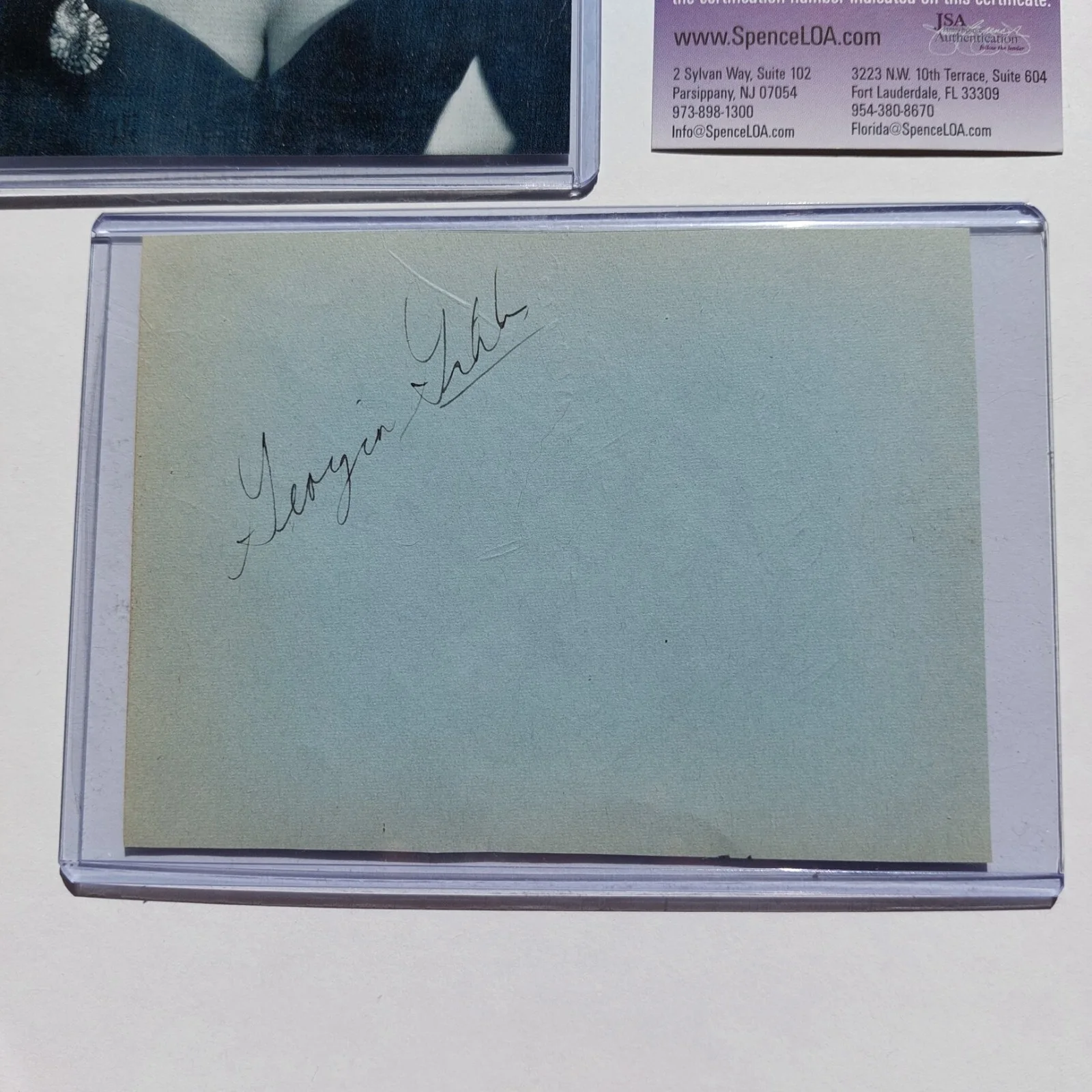 Georgia Gibbs — Georgia Gibbs SIGNED 4X6 JSA COA Jazz Singer Signed Vintage 1942, image 2