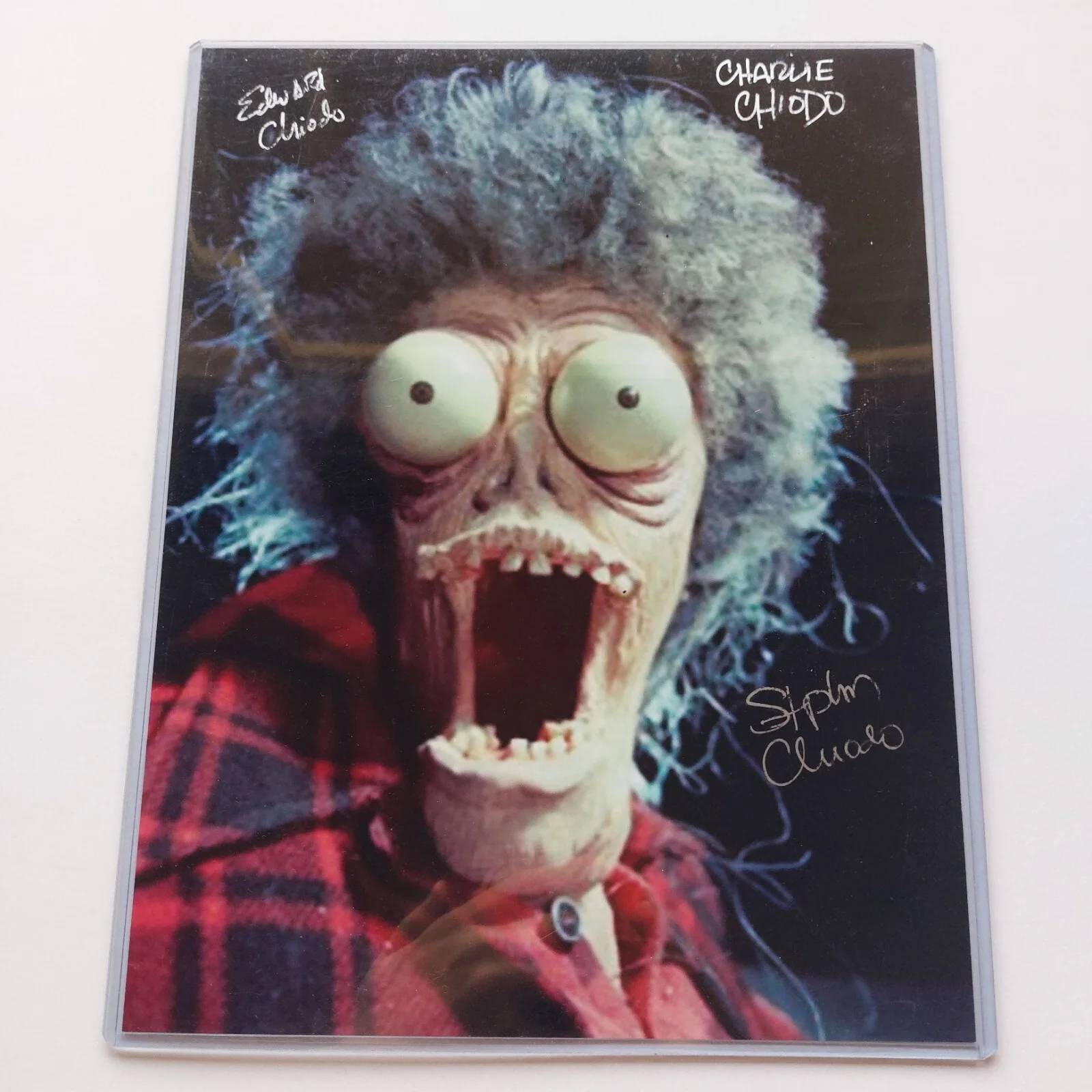Charlie Chiodo, Edward Chiodo, Stephen Chiodo — Large Marge signed 8.5x11 Photo Pee-wee's Big Chiodo Brothers Killer Klowns, image 5