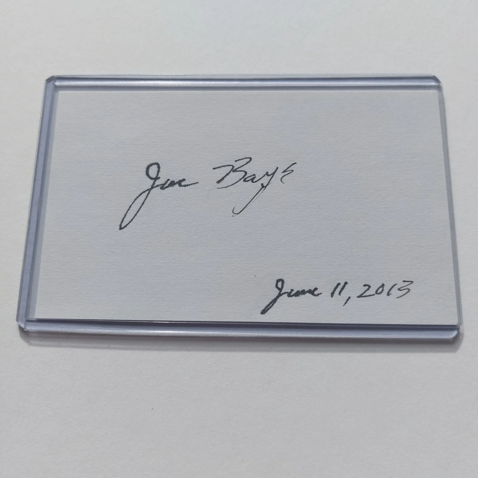 Joe Bays — Joe Bays Signed 3x5 Index Card (Office Space, Little Giants, Space Jam), image 2