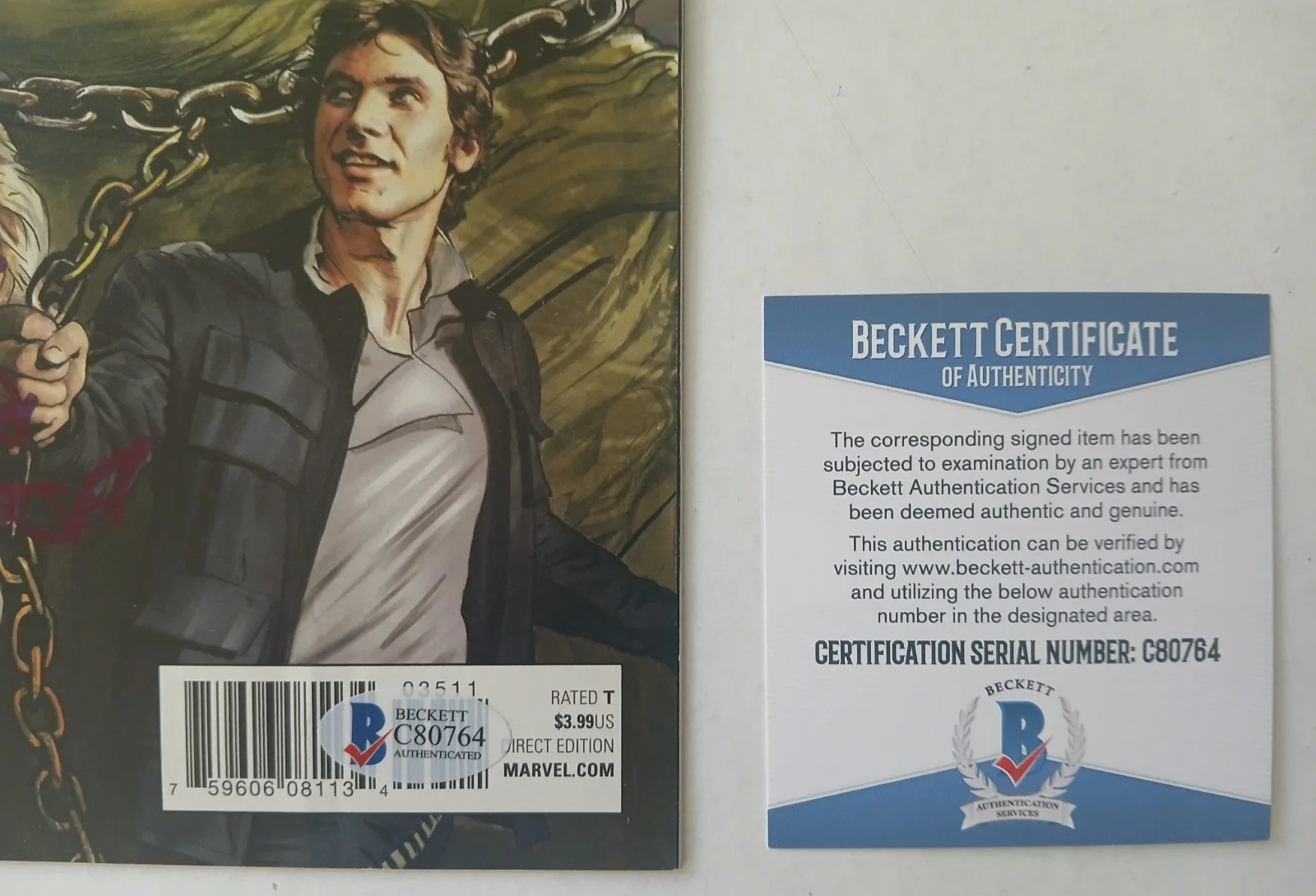 Peter Mayhew — Peter Mayhew Signed Star Wars #35 Comic Book - MARVEL COMICS (2015) Beckett BAS, image 3