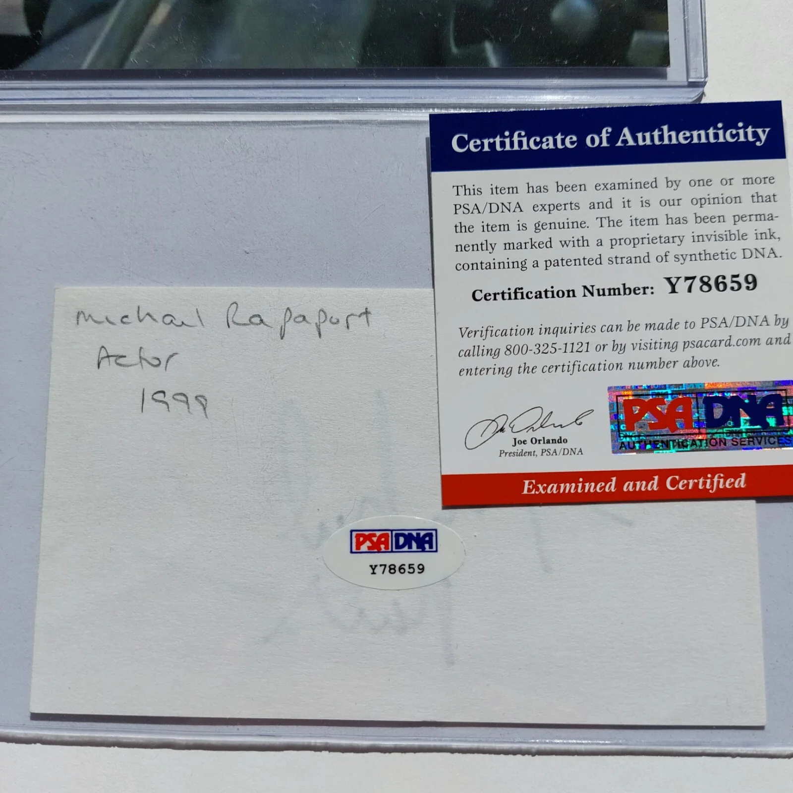 Michael Rapaport — Michael Rapaport signed 3x5 Index Card with JSA COA (Fallout, Life and Beth), image 4