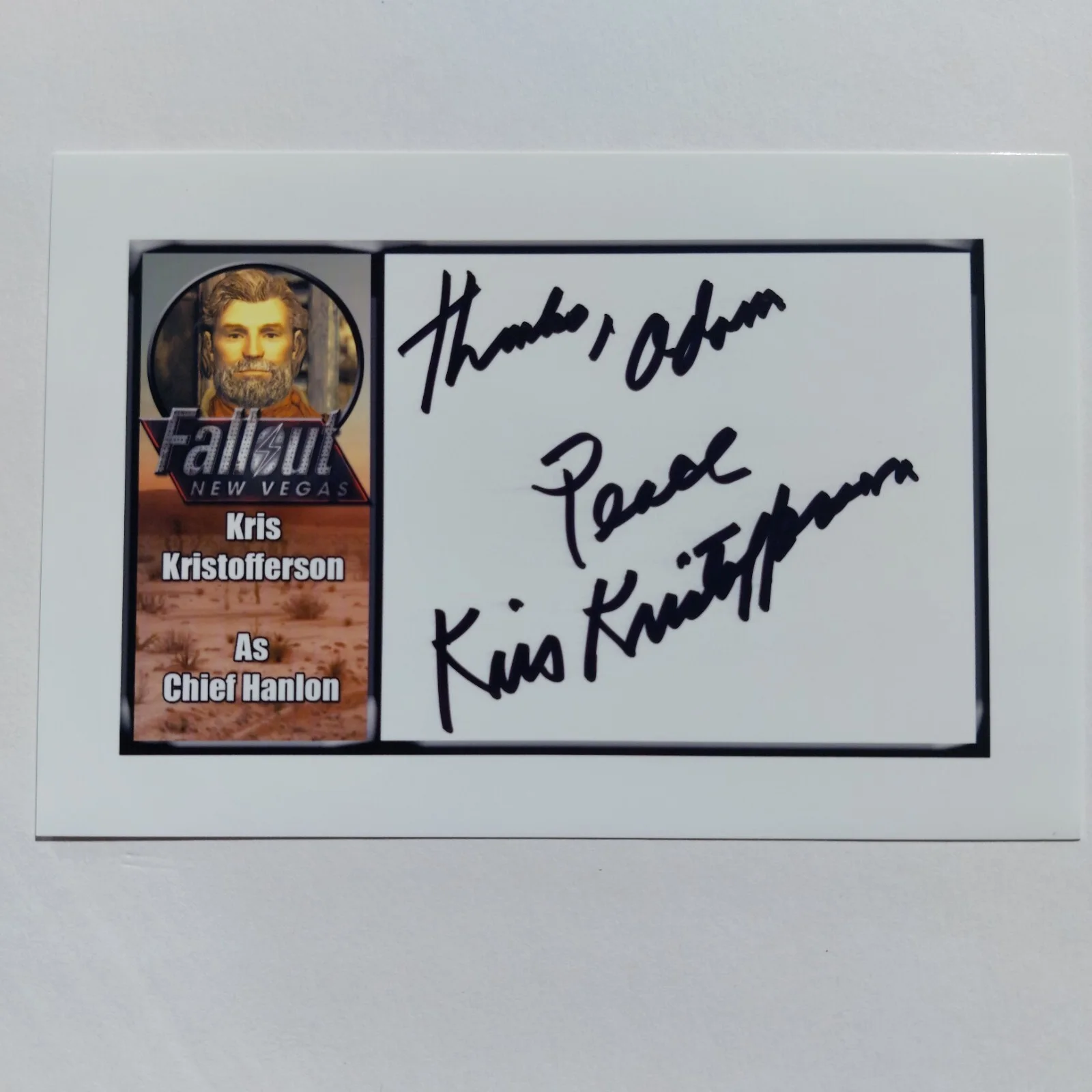 Fallout New Vegas signed Photo Kris Kristofferson autographed 4x6 photo, изображение 2