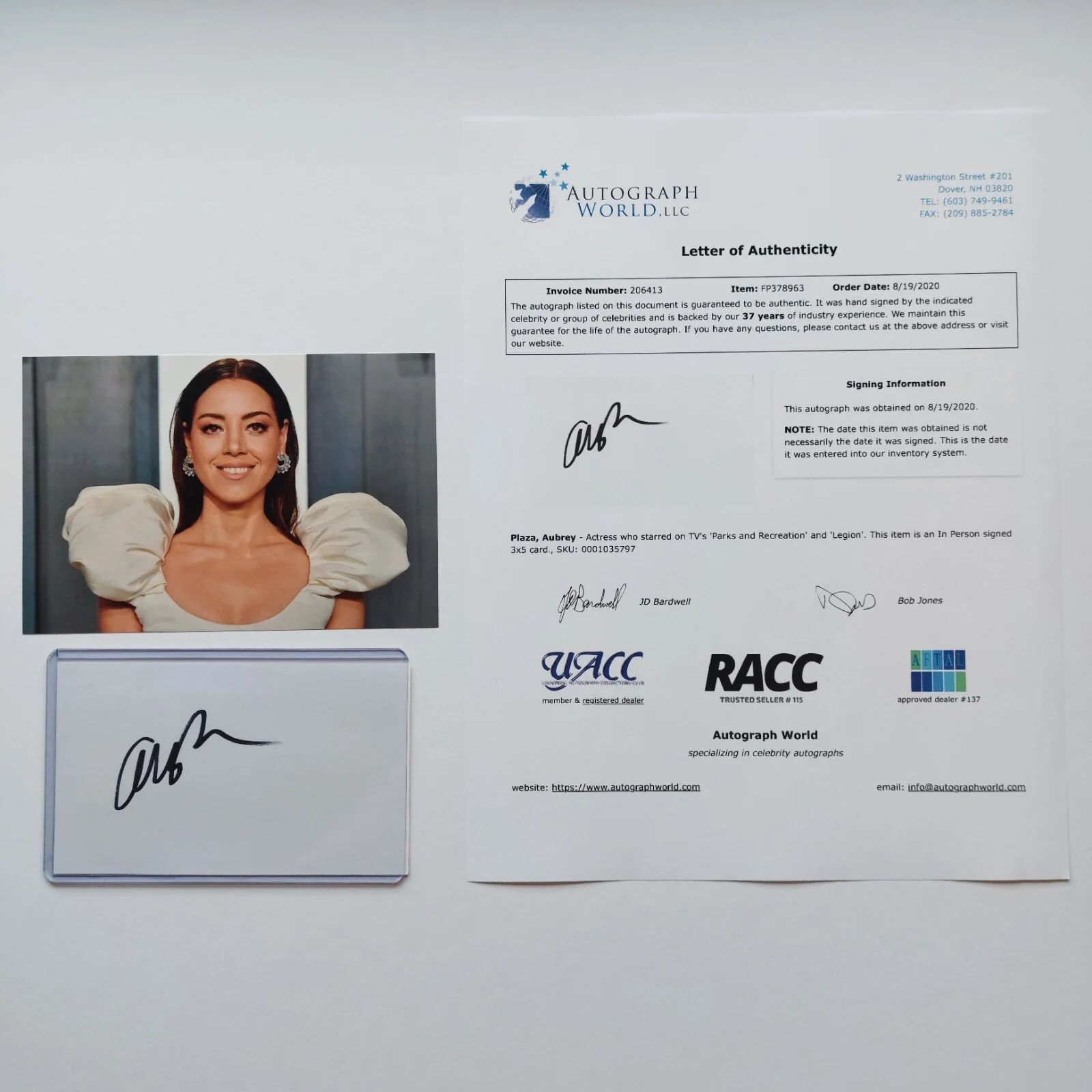 Aubrey Plaza — Aubrey Plaza signed 3x5 Index Card (Parks and Recreation, Scott Pilgrim) Auto, изображение 2