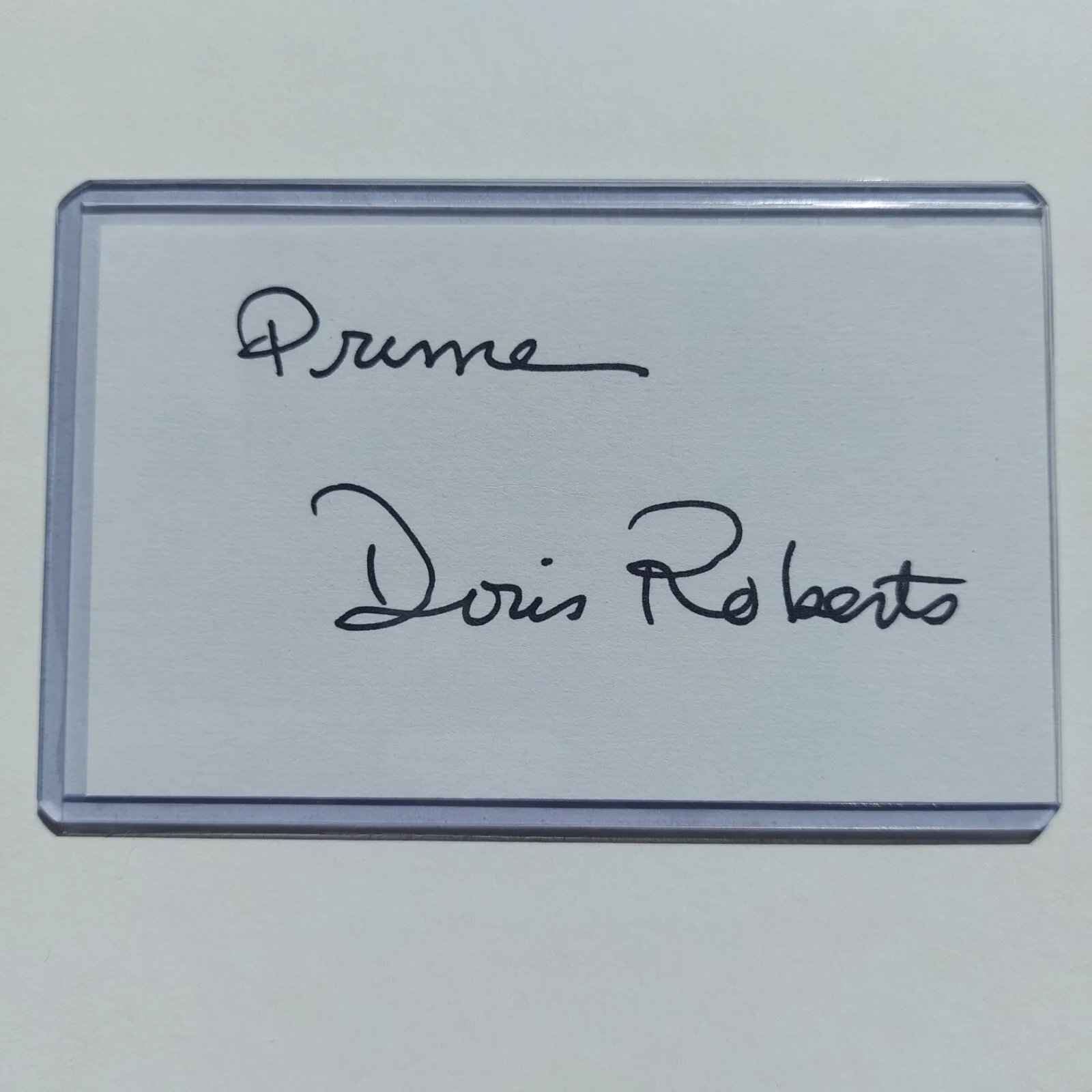 Doris Roberts — Doris Roberts Everybody Loves Raymond Signed 3x5 Index Card, image 2
