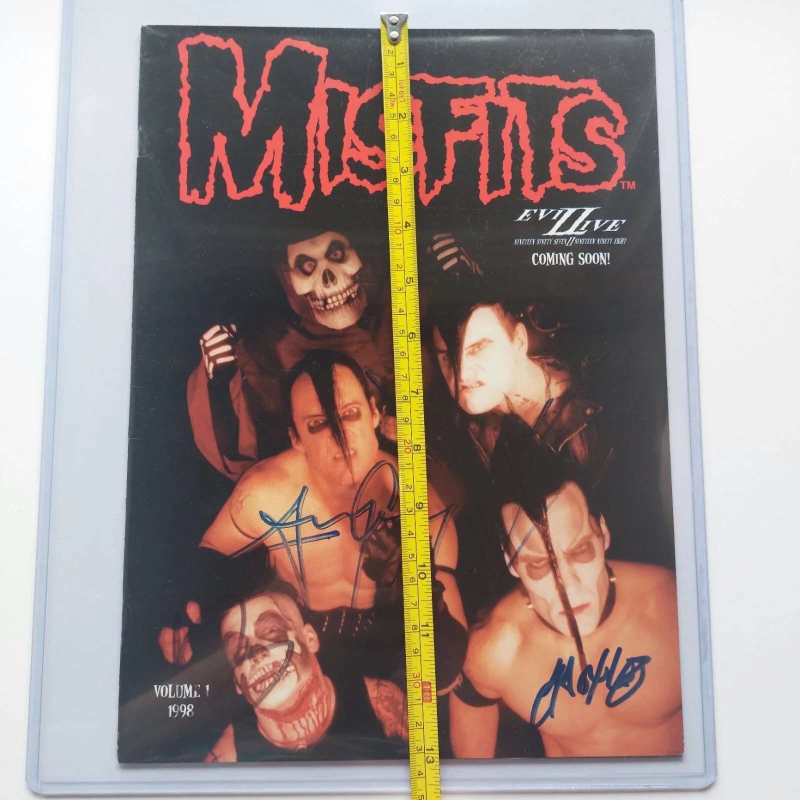 VTG Misfits Signed Concert Tour Program Autographed Evil Live Tour Book 1998, изображение 2