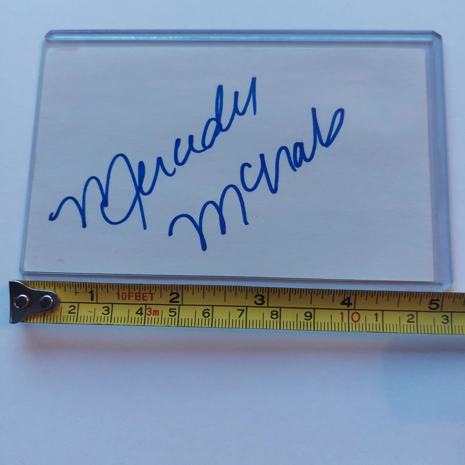 Mercedes Mcnab — Mercedes Mcnab Signed 3x5 Index Card (Buffy the Vampire Slayer, Hatchet, Addams), image 5