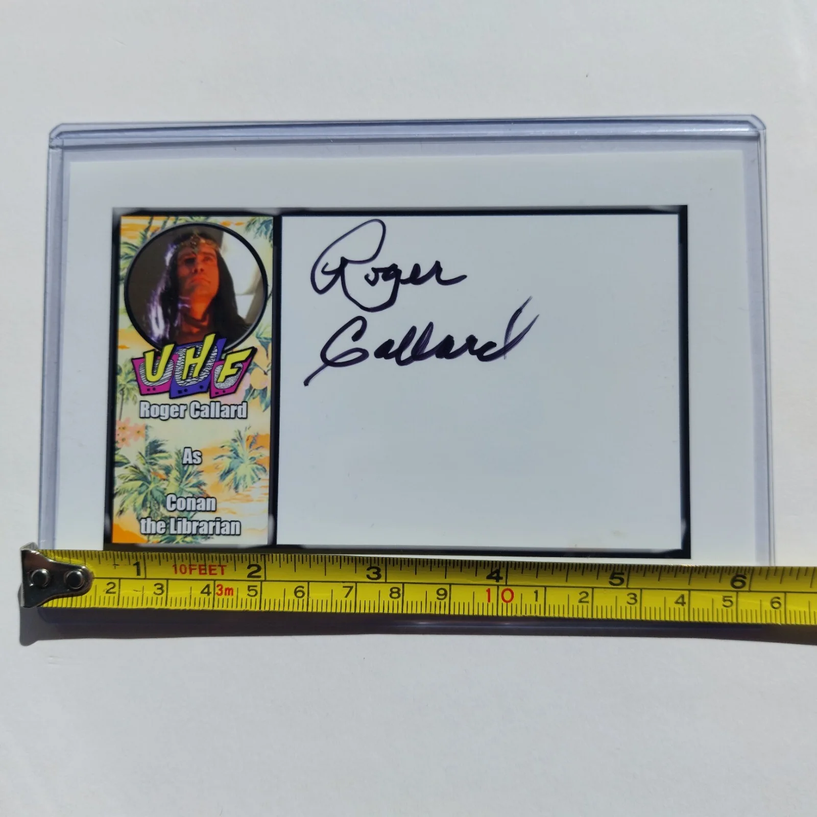 Roger Callard — RARE UHF Movie Signed 4x6 Photo Roger Callard Conan the Librarian Bodybuilder, image 4