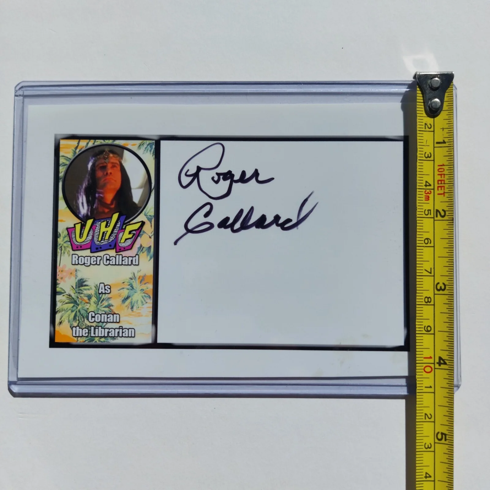 Roger Callard — RARE UHF Movie Signed 4x6 Photo Roger Callard Conan the Librarian Bodybuilder, image 5