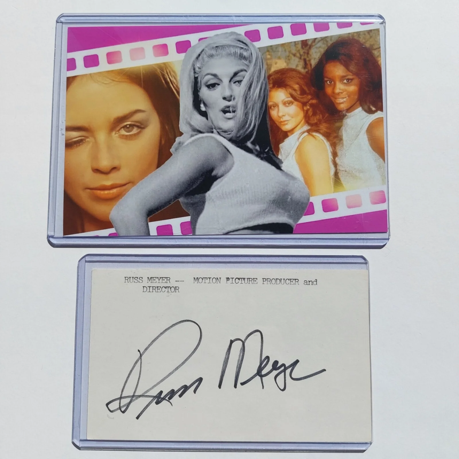 Russ Meyer — Russ Meyer Signed 3X5 Index Card Faster Pussycat Kill Kill Director