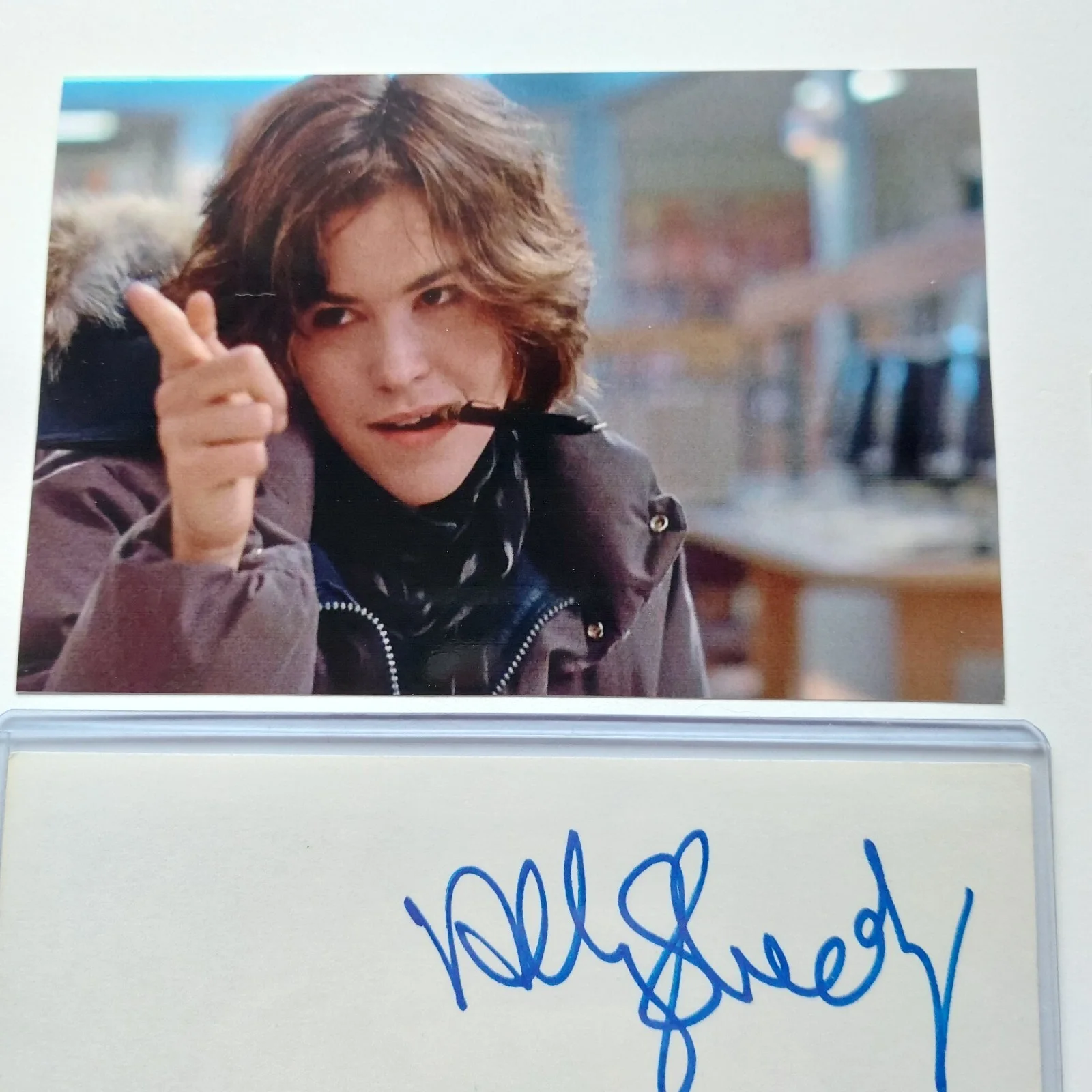 ALLY SHEEDY — ALLY SHEEDY Signed 4x6 Index Card with JSA COA (Breakfast Club, War Games), изображение 3