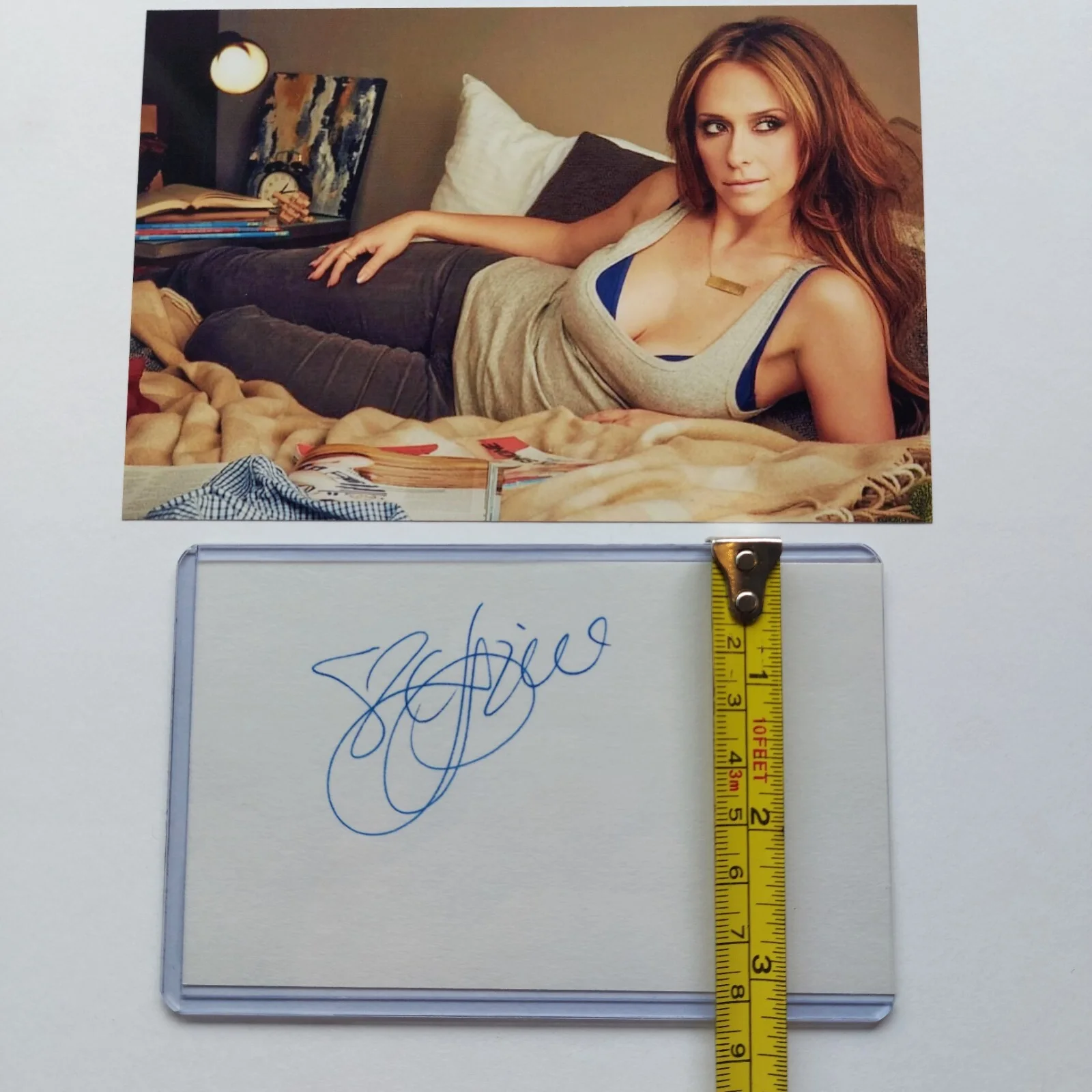 Jennifer Love Hewitt — Jennifer Love Hewitt Signed 3x5 Index Card Ghost Whisperer I Know What You Did, изображение 4