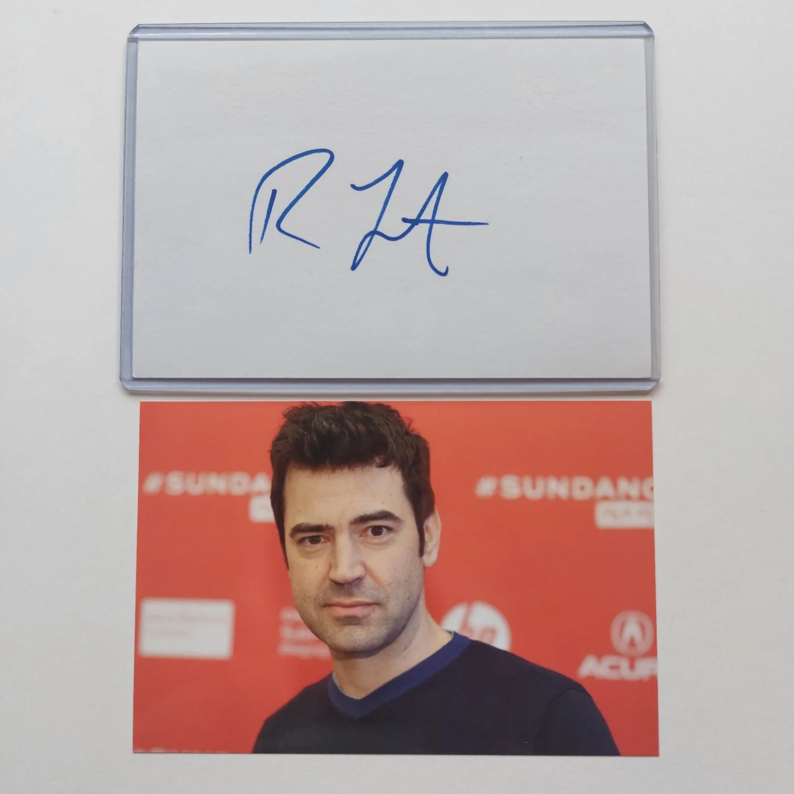 Ron Livingston — Ron Livingston signed 4x6 Index Card (Loudermilk, Office Space, Swingers) Auto