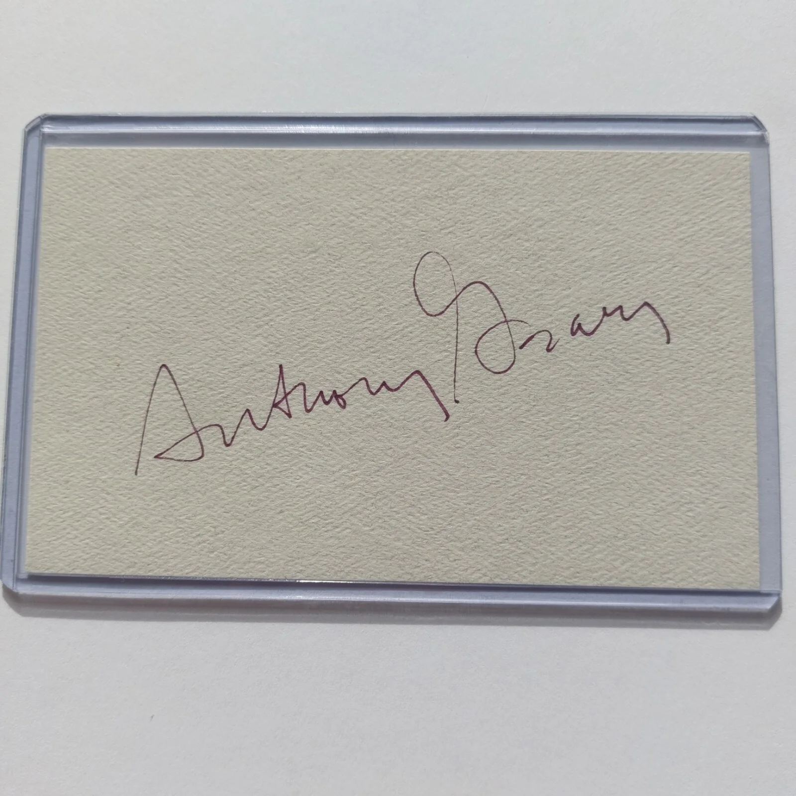 Anthony Geary — Anthony Geary Signed 3x5 Card (Philo on UHF, Luke Spencer on General Hospital), изображение 2