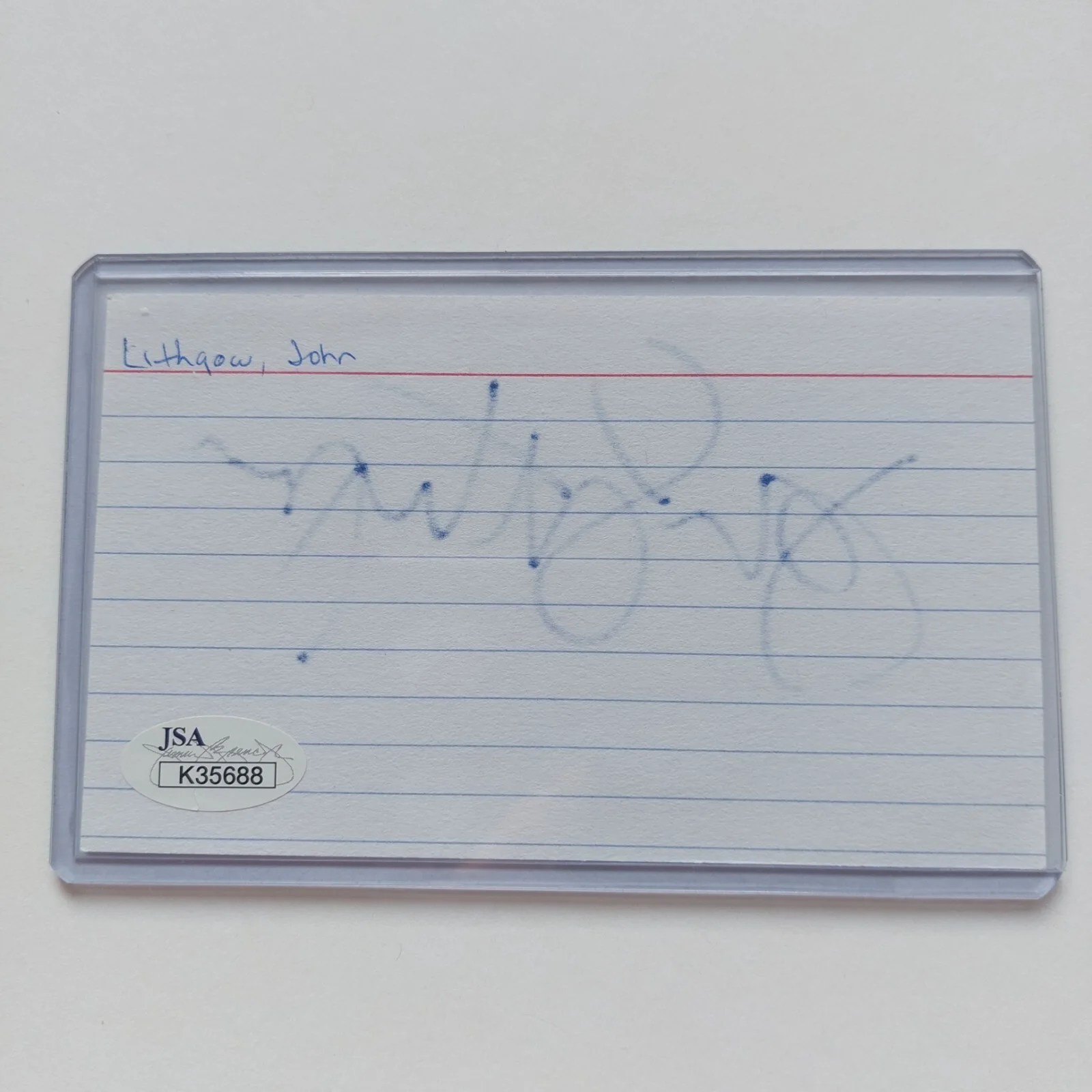 John Lithgow — John Lithgow Signed 3x5 Autograph JSA COA (Shrek, 3rd Rock, Harry & Hendersons), изображение 5