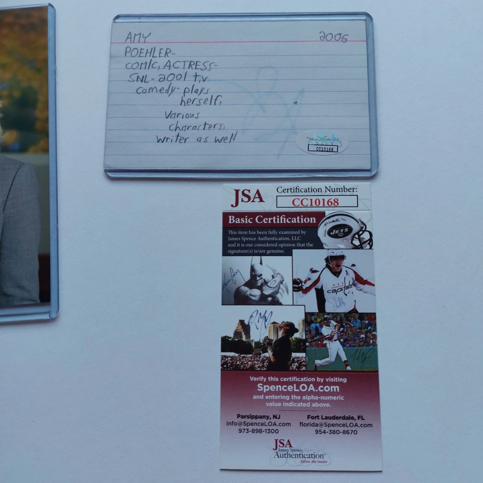 Amy Poehler — Amy Poehler Signed Auto 3x5 Index Card Early signature 2006 (Parks and Rec, SNL), изображение 4