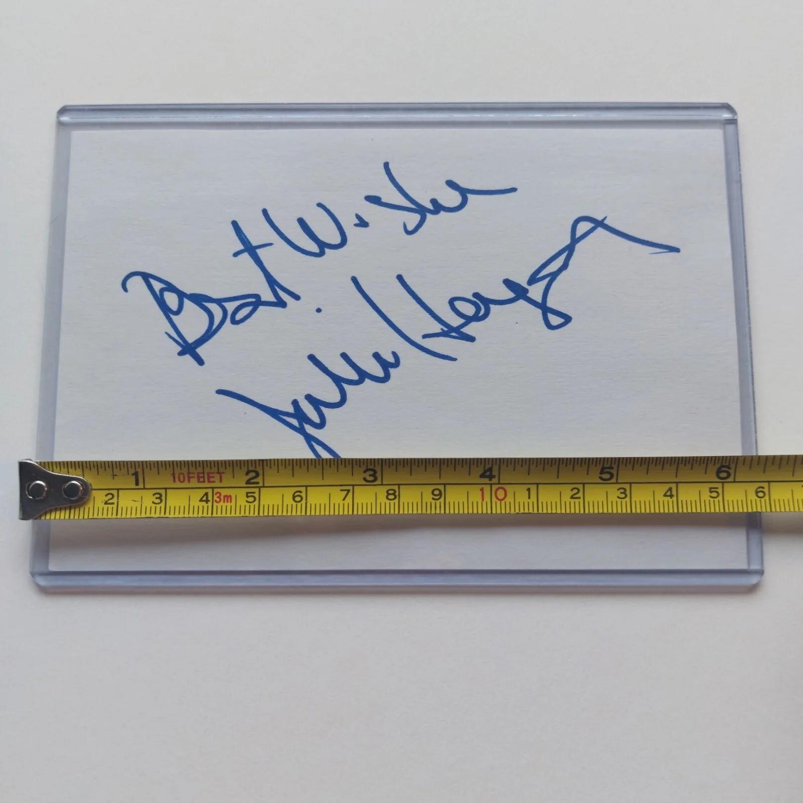 Julie Hagerty — Julie Hagerty signed 4x6 Index card Airplane Lost in America CUT AUTO, image 5