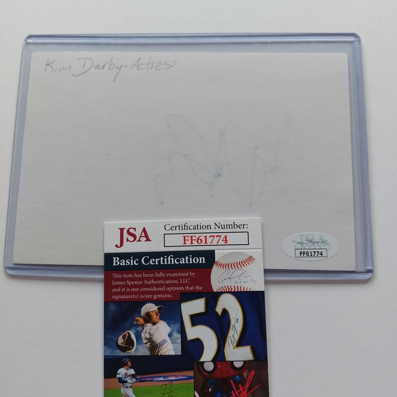 Kim Darby — Kim Darby Signed 4x6 Index Card (True Grit, Better off Dead, Star Trek), изображение 3
