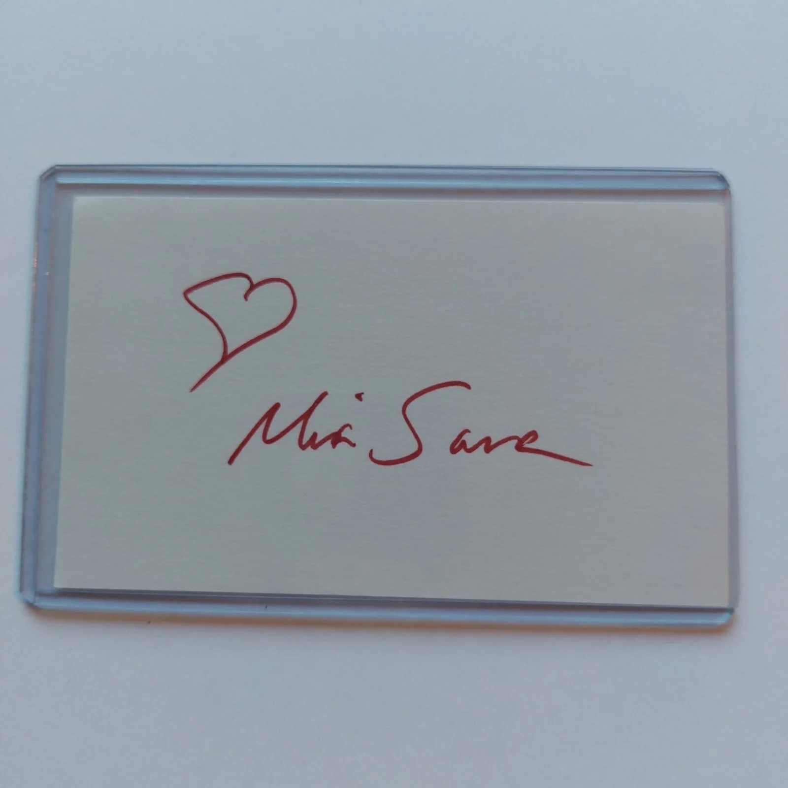Mia Sara — Mia Sara Signed 3x5 Autograph (Ferris Buellers Day Off, Timecop, Birds of Prey), изображение 2