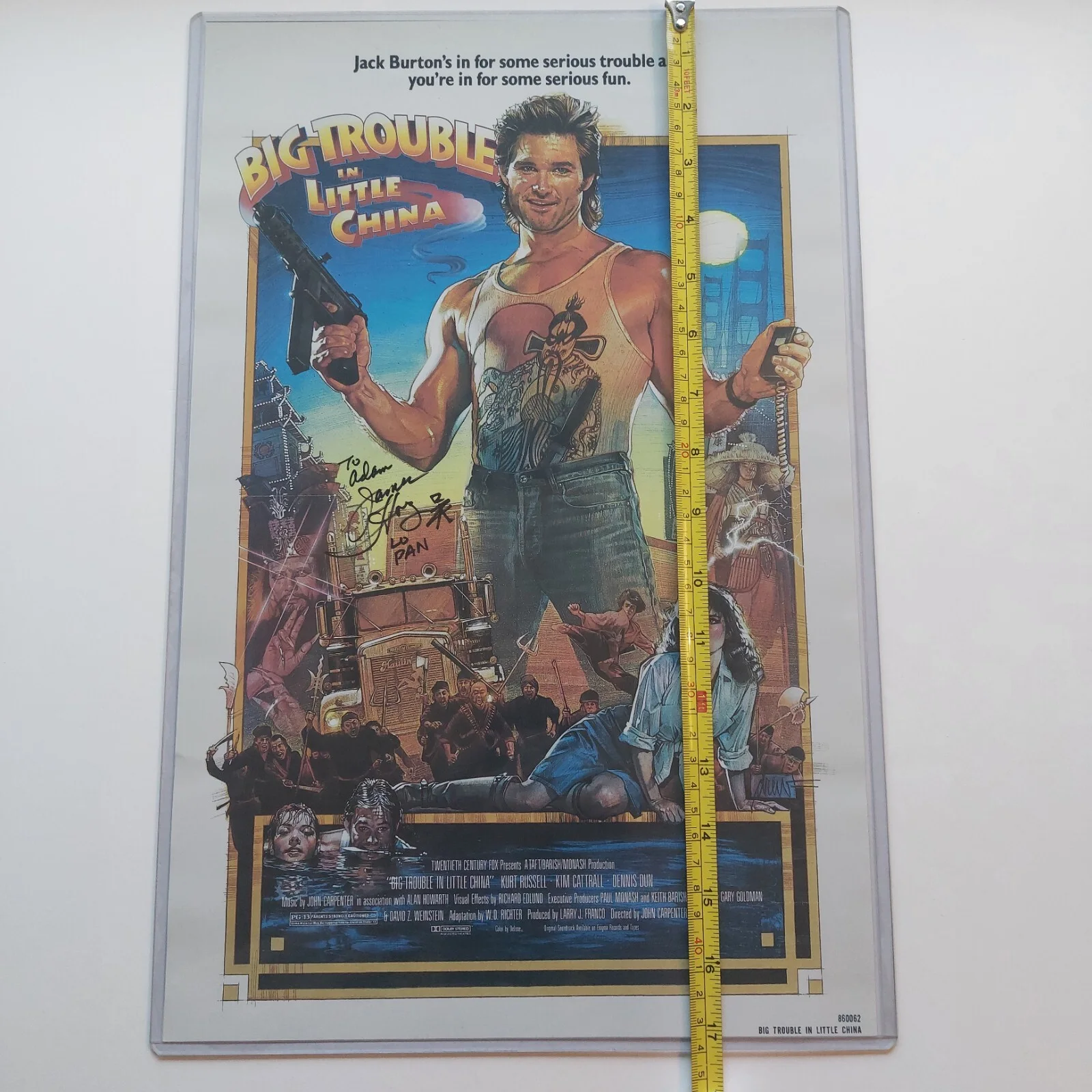 James Hong — Big Trouble in Little China signed 11x17 poster Lo Pan JAMES HONG Autographed, изображение 4