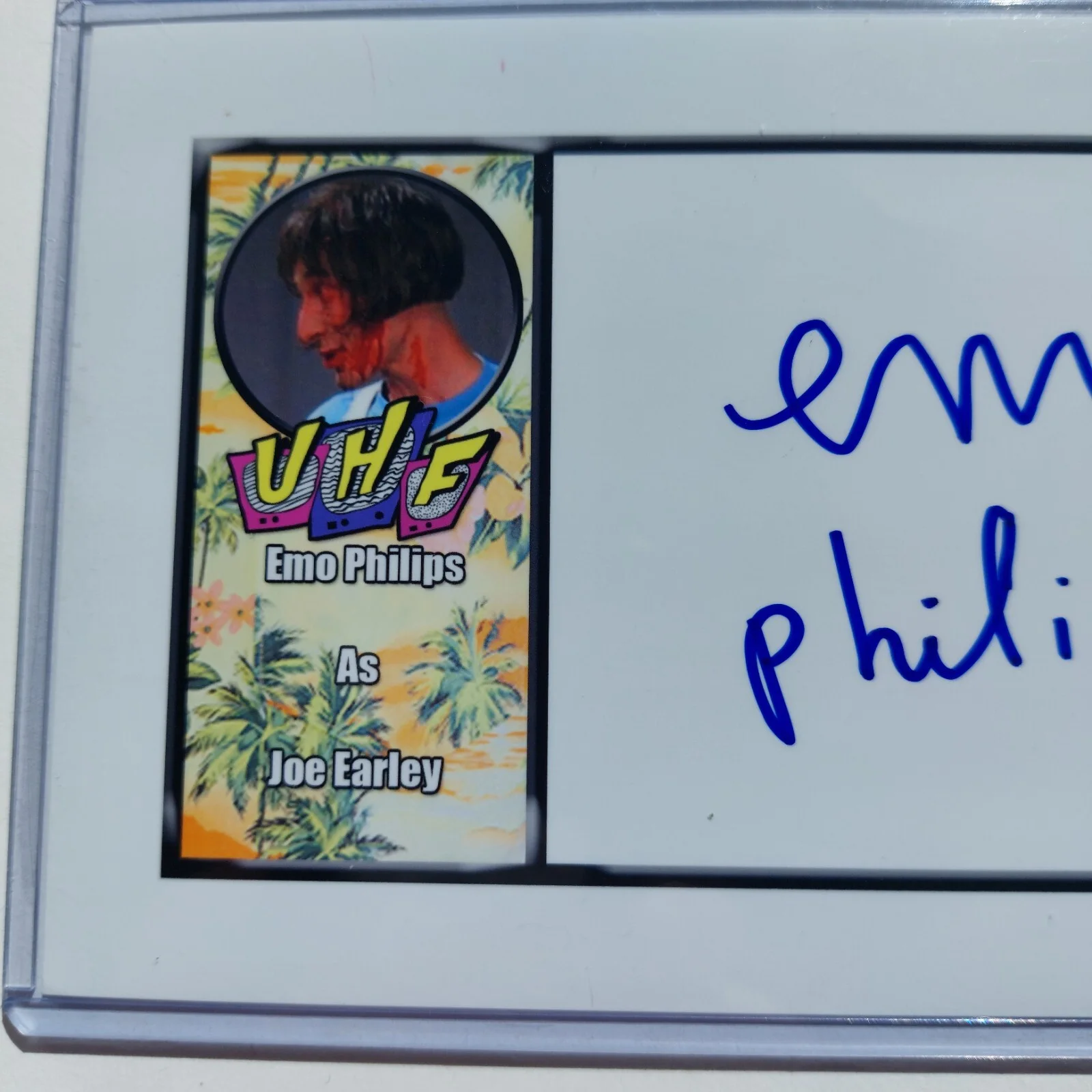 Emo Philips — UHF Movie Signed 4x6 Photo Emo Philips "Joe Early" Shop teacher Autographed, изображение 3