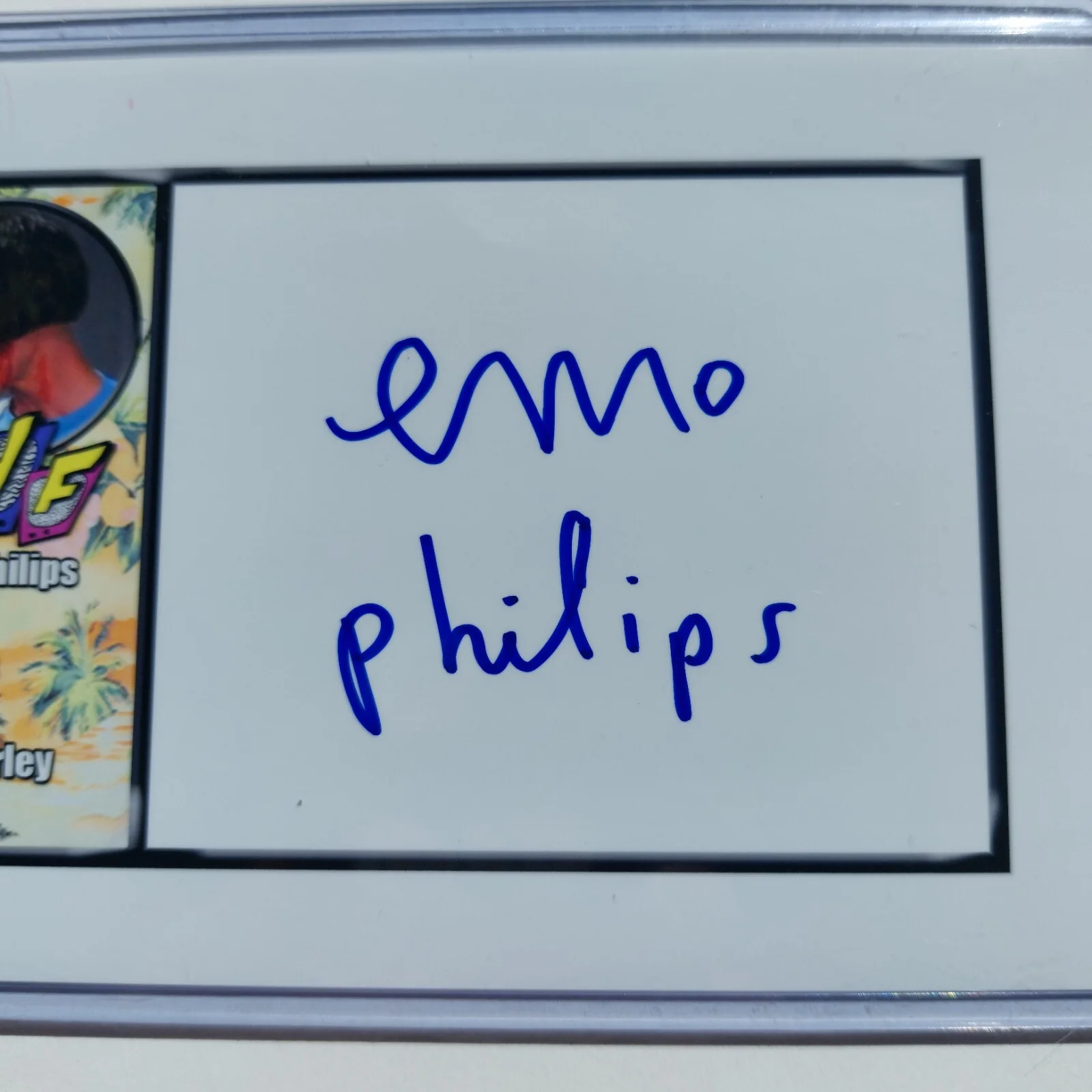 Emo Philips — UHF Movie Signed 4x6 Photo Emo Philips "Joe Early" Shop teacher Autographed, изображение 4