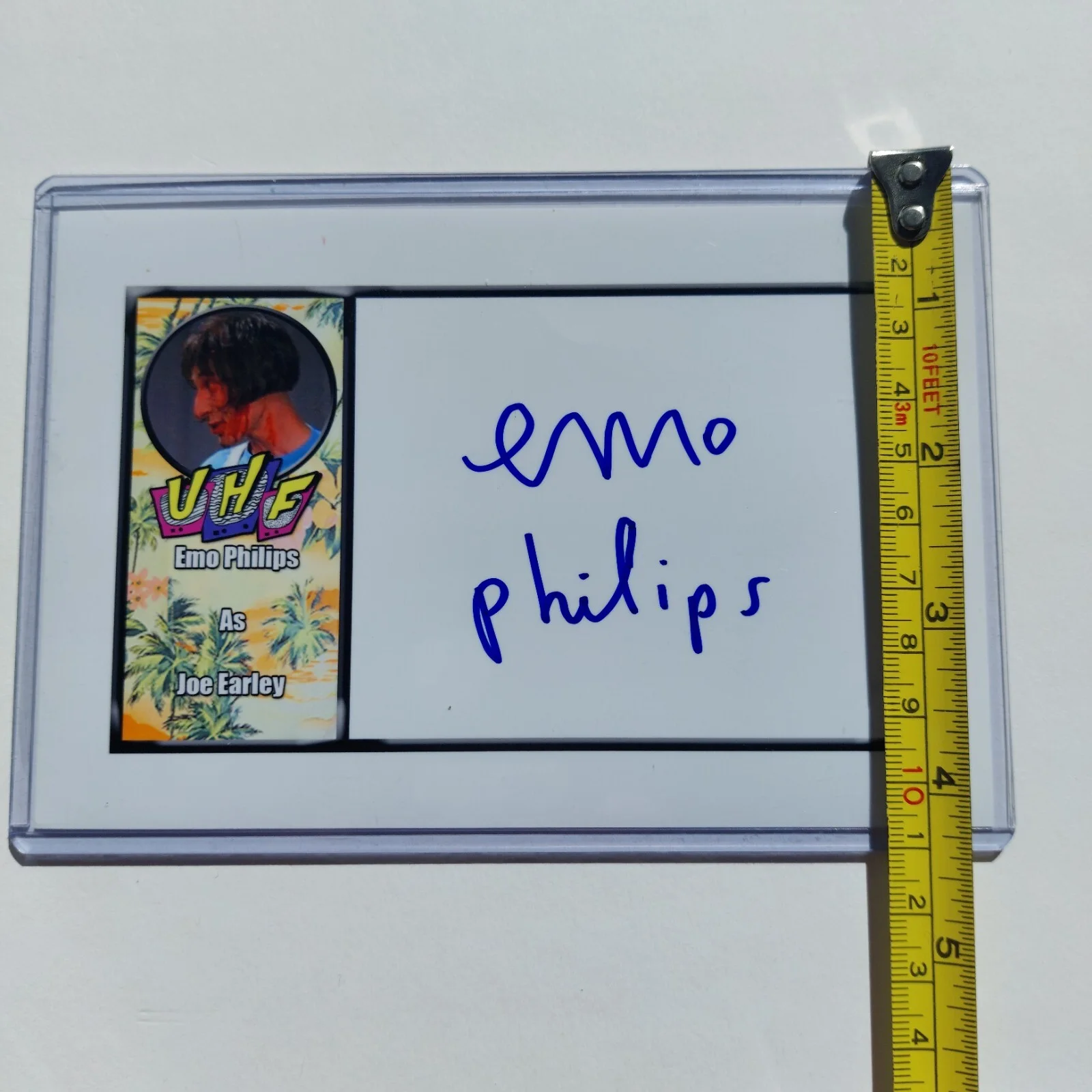 Emo Philips — UHF Movie Signed 4x6 Photo Emo Philips "Joe Early" Shop teacher Autographed, изображение 5