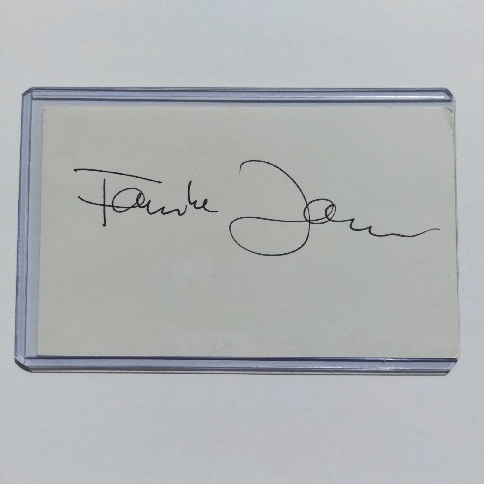 Famke Janssen — Famke Janssen Signed Autographed 3x5 index card (X Men, Goldeneye), изображение 2