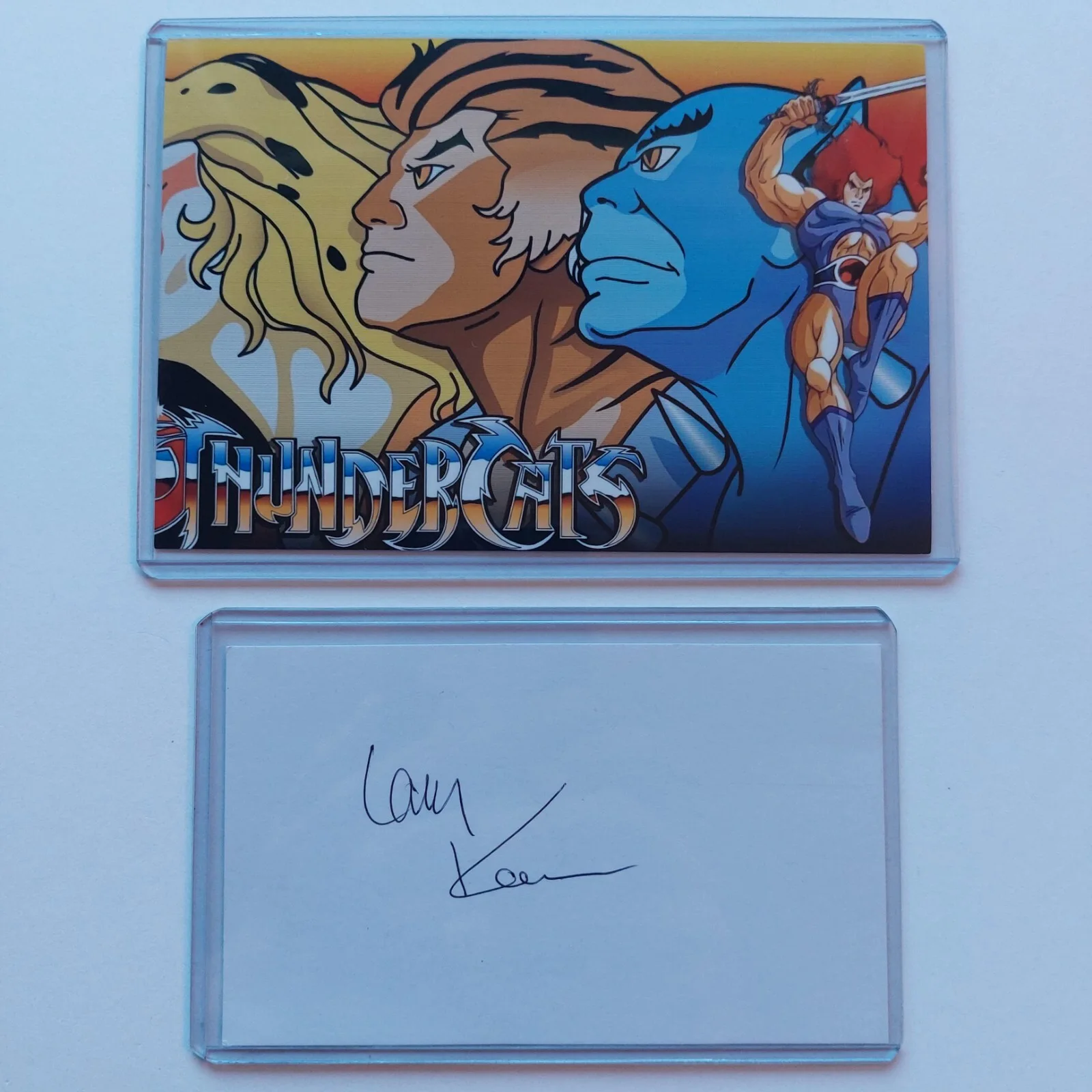 Larry Kenney — Larry Kenney Signed 3x5 Index Card Lion O Voice actor on Thundercats Silverhawks