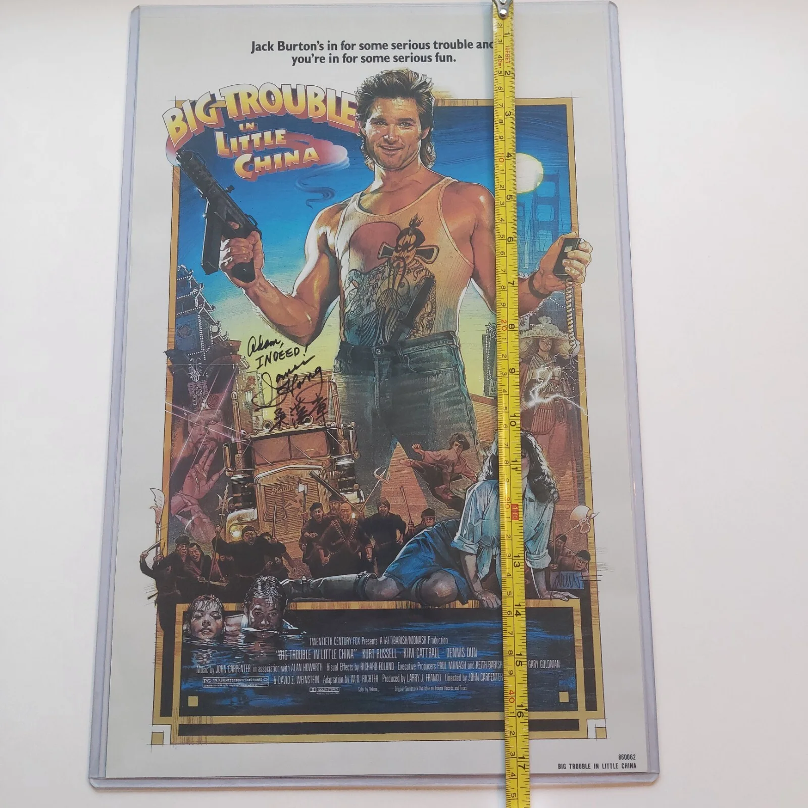 James Hong — Big Trouble in Little China signed 11x17 poster Lo Pan JAMES HONG Autographed, изображение 4