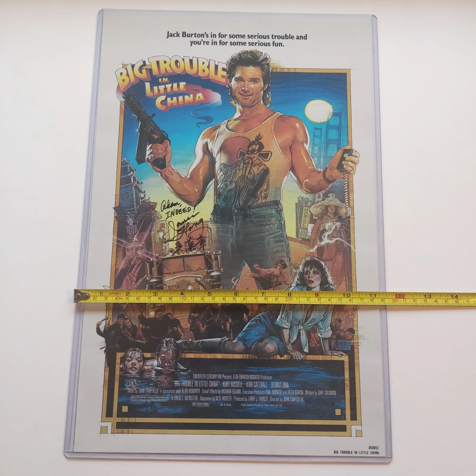James Hong — Big Trouble in Little China signed 11x17 poster Lo Pan JAMES HONG Autographed, изображение 5