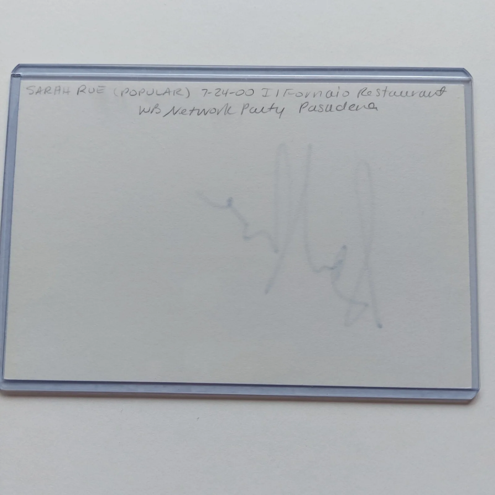 Sara Rue — Sara Rue signed 4x6 Index Card (Pearl Harbor, Less than Perfect, Gypsy 83), изображение 3