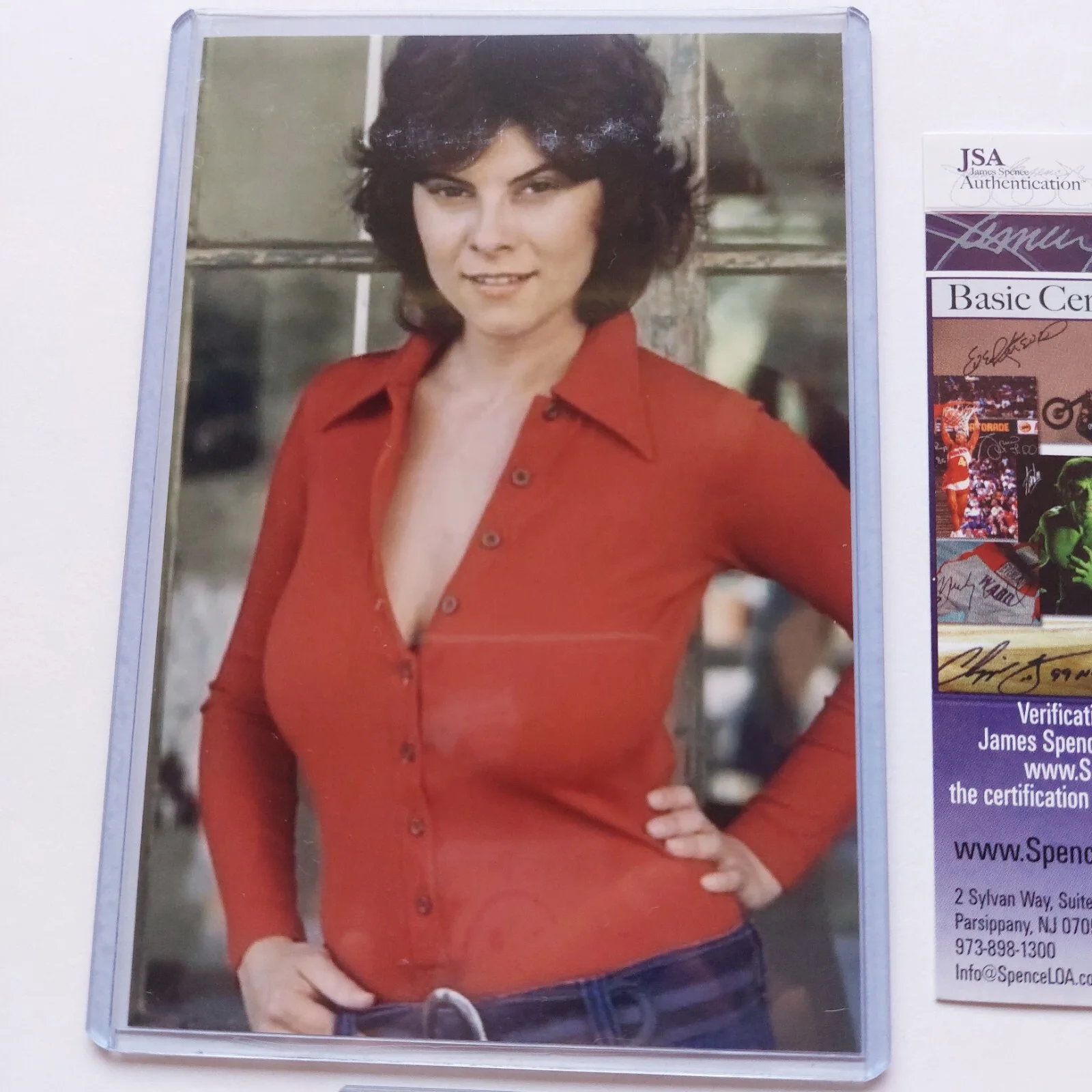 Adrienne Barbeau — Adrienne Barbeau Signed 3x5 Index Card JSA COA Catwoman Voice Autographed, image 4