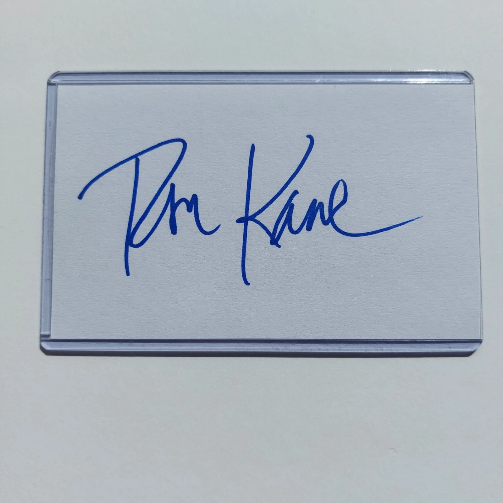 Tom Kane — Tom Kane Signed 3x5 Index Card (Clone Wars Yoda, Powerpuff Girls Professor), image 2