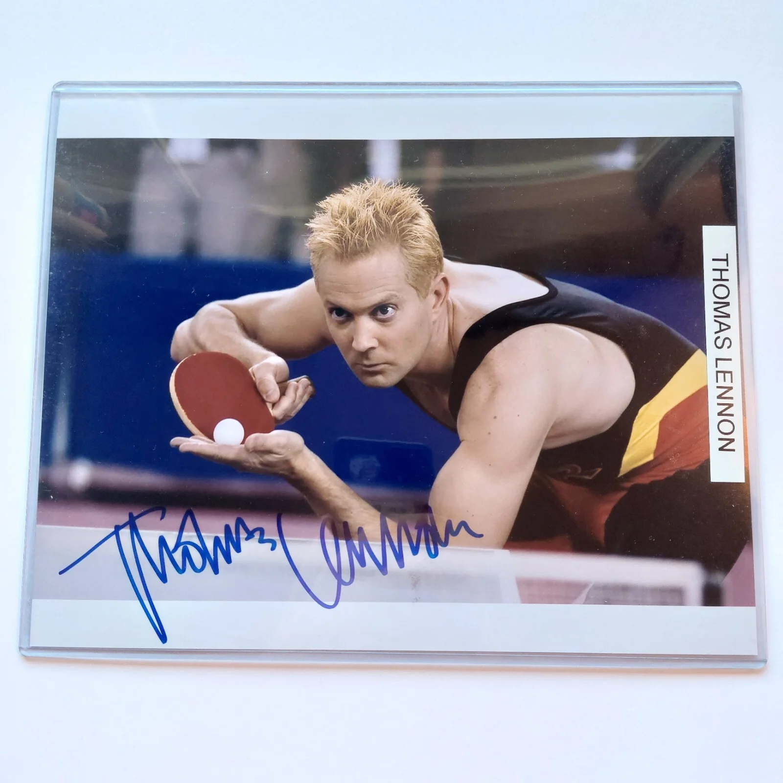 THOMAS LENNON — Thomas Lennon Balls of Fury Autographed photo signed 8X10 Lieutenant Dangle Auto, изображение 3