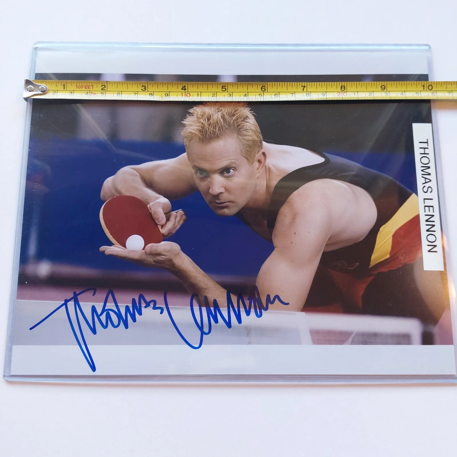 THOMAS LENNON — Thomas Lennon Balls of Fury Autographed photo signed 8X10 Lieutenant Dangle Auto, изображение 5