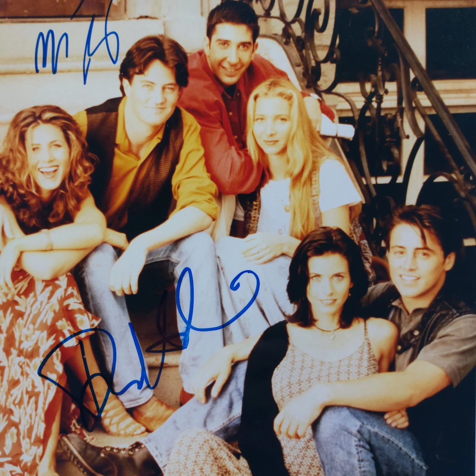 Matthew Perry — Friends Matthew Perry signed 8x10 Photo JSA COA and David Schwimmer SIGNED Auto, изображение 2
