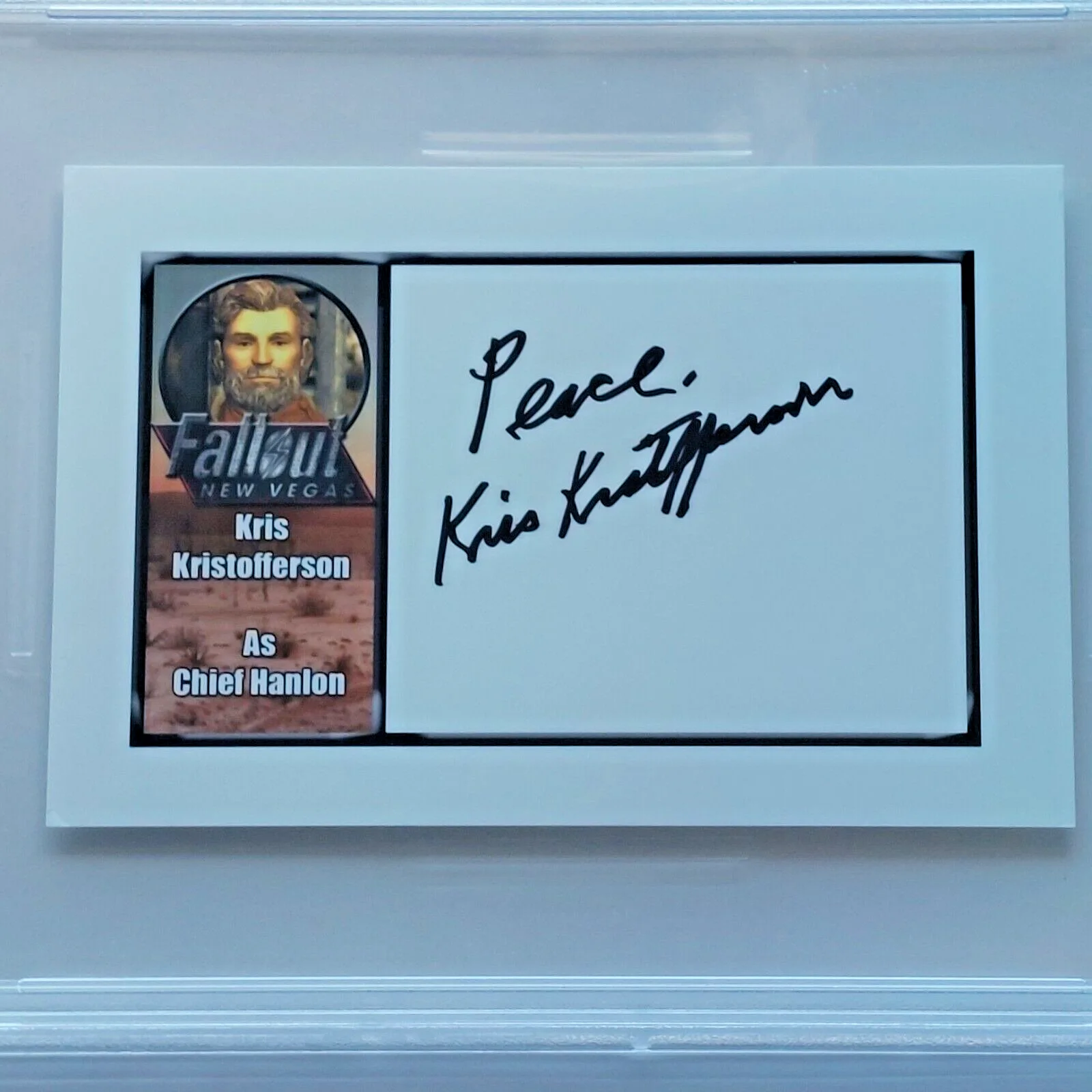 Fallout New Vegas Kris Kristofferson signed 4x6 Photo PSA Certified Autograph, image 2