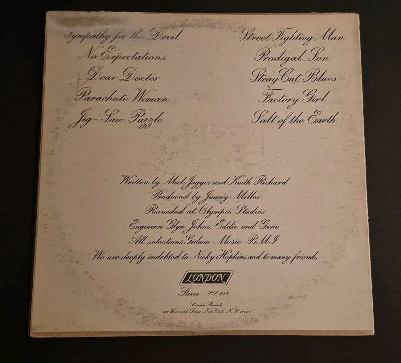 Rolling Stones Mick Jagger Keith Richards Signed Autographed Beggars Banquet Lp, image 4