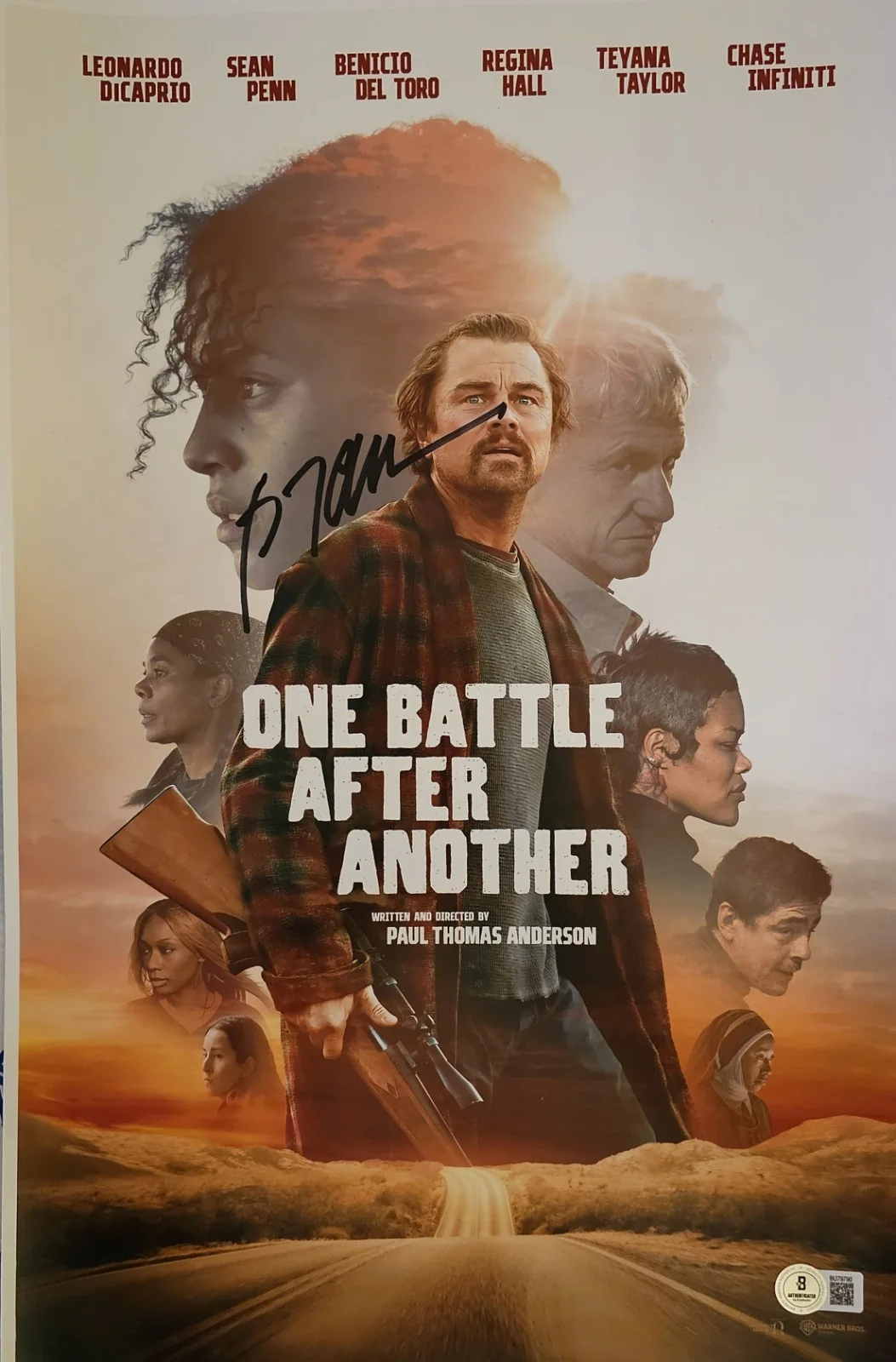 Paul Thomas Anderson — PAUL THOMAS ANDERSON SIGNED AUTOGRAPH 11X17 ONE BATTLE AFTER ANOTHER BECKETT BAS