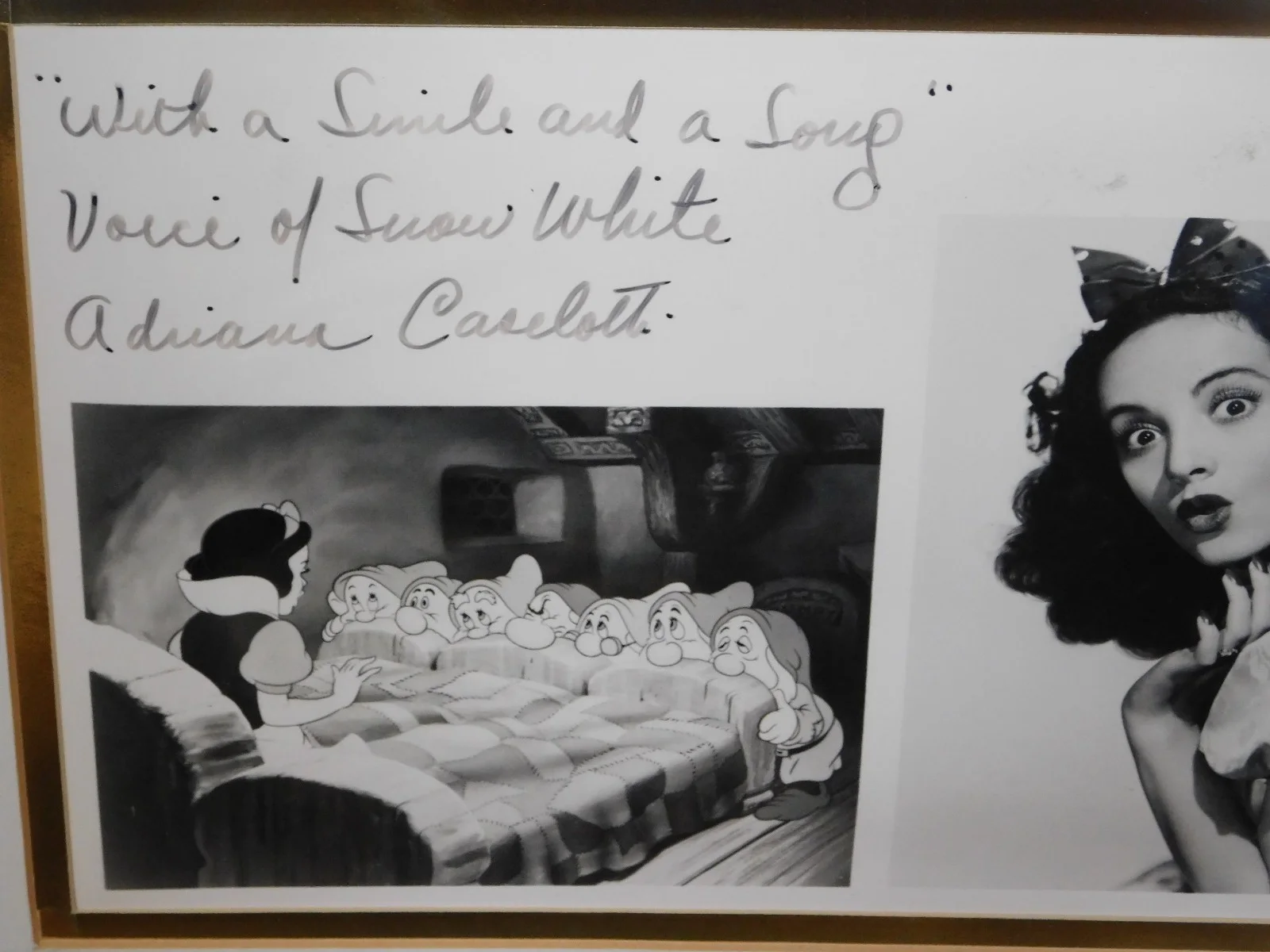 1937 The Voice Walt Disney Snow White and 7 Dwarfs Adriana Caselotti Autograph, изображение 2