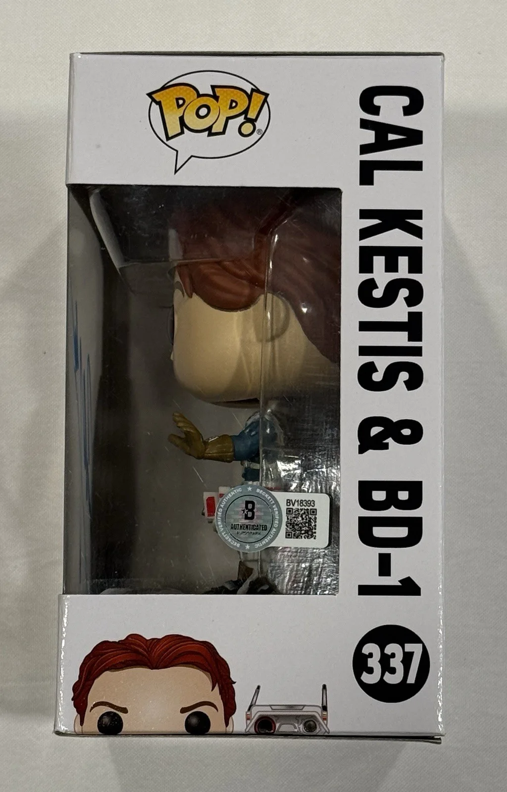 Cameron Monaghan — Cameron Monaghan Signed Cal Kestis Star Wars Funko Pop! #337 Beckett COA, изображение 3