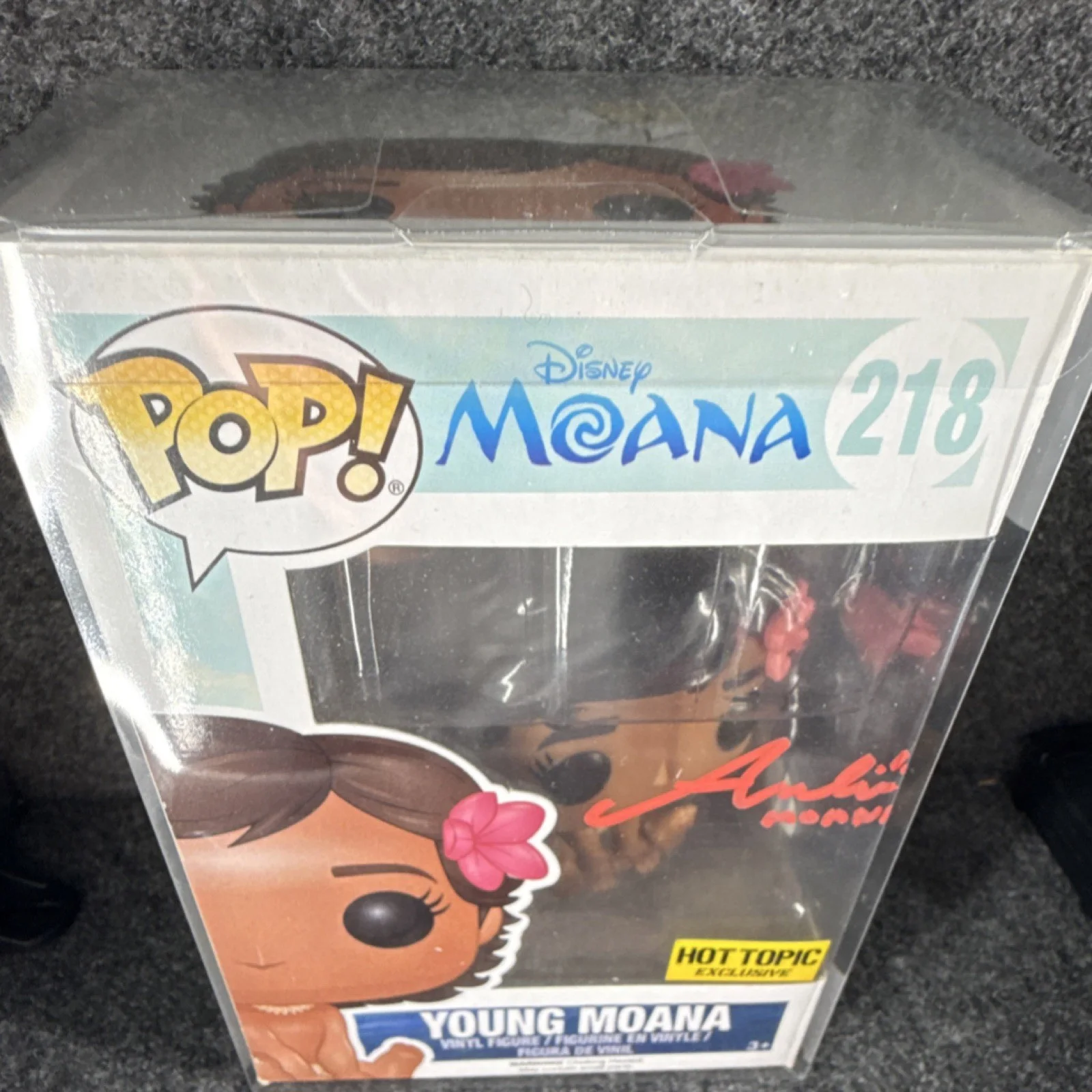 Auli'i Cravalho — Funko Pop Disney Moana #218 Young Moana Signed Auliʻi Cravalho Beckett Authentic, изображение 4