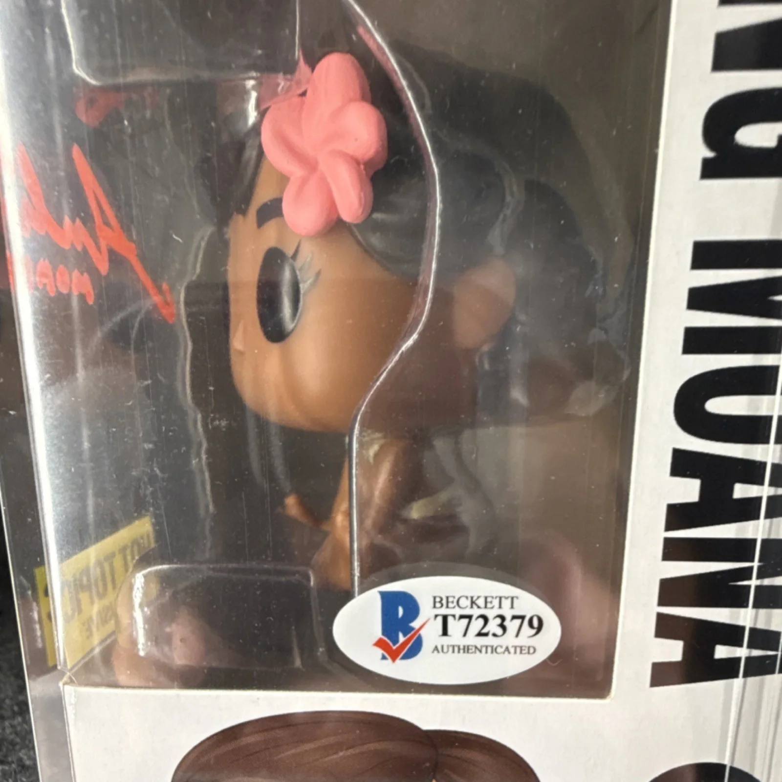 Auli'i Cravalho — Funko Pop Disney Moana #218 Young Moana Signed Auliʻi Cravalho Beckett Authentic, изображение 5